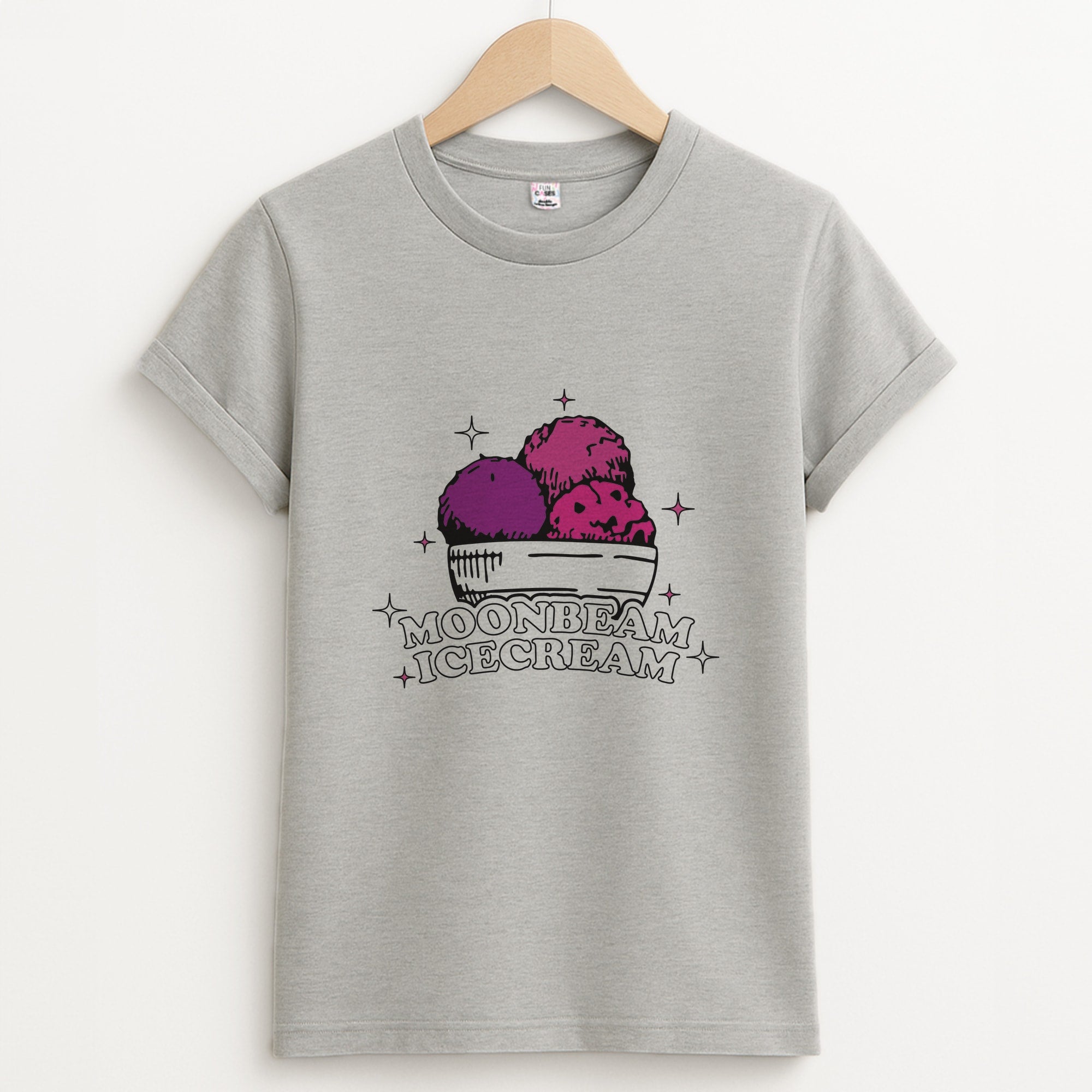 Moonbeam Icecream Unisex Grey T-Shirt