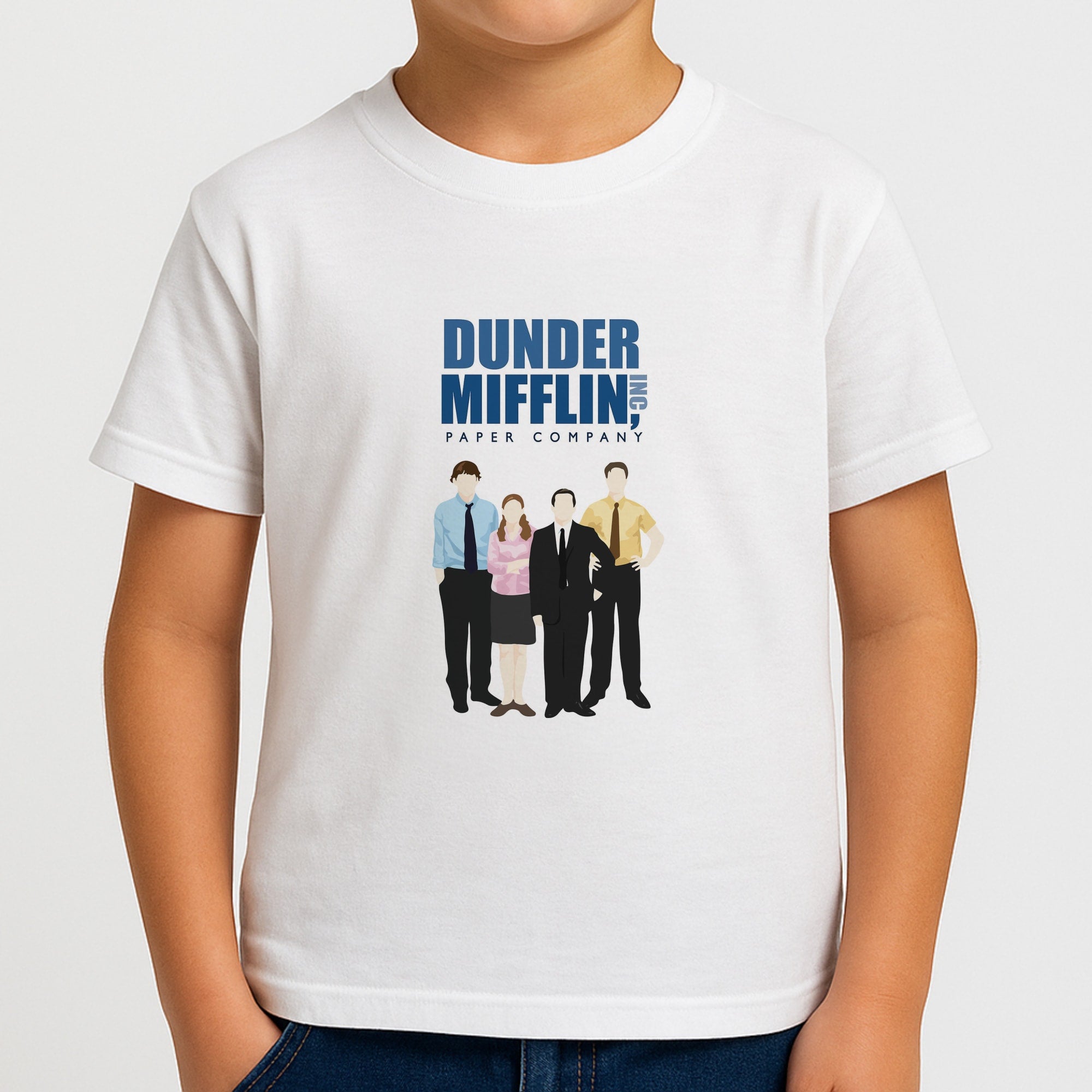 Office Cartoon - Dunder Mifflin Boys T-Shirt