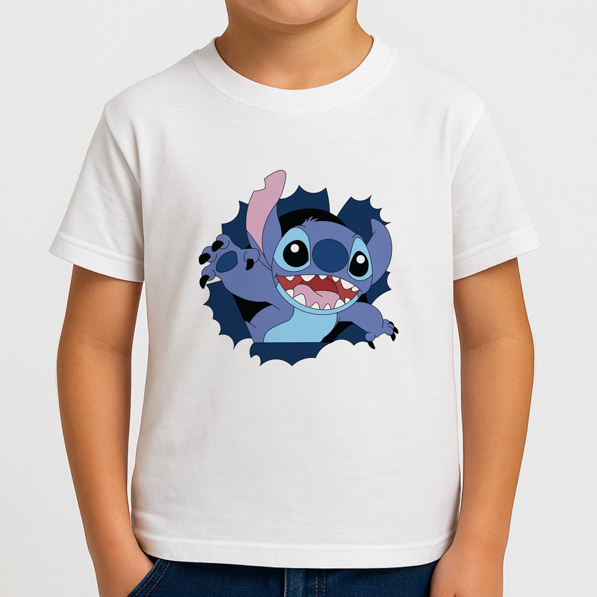 Torn Blue Alien Boys T-Shirt