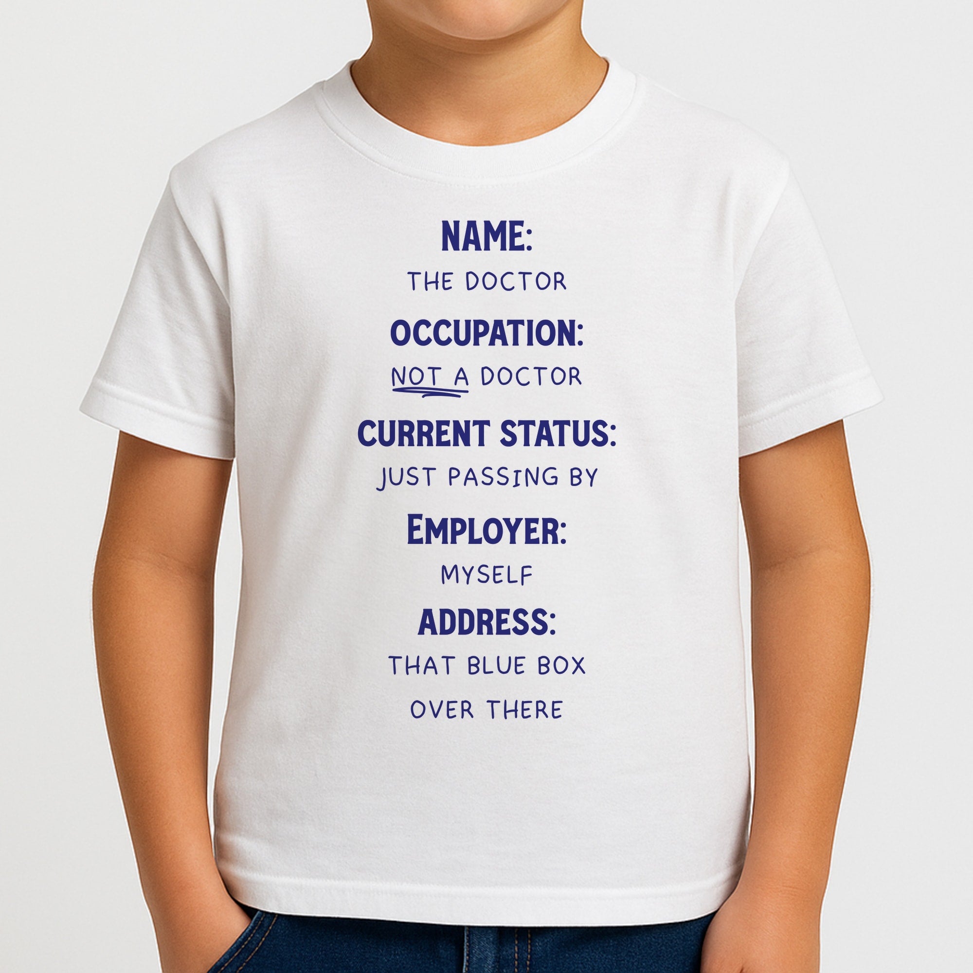 Name And Occupation - Doctor Who Boys T-Shirt
