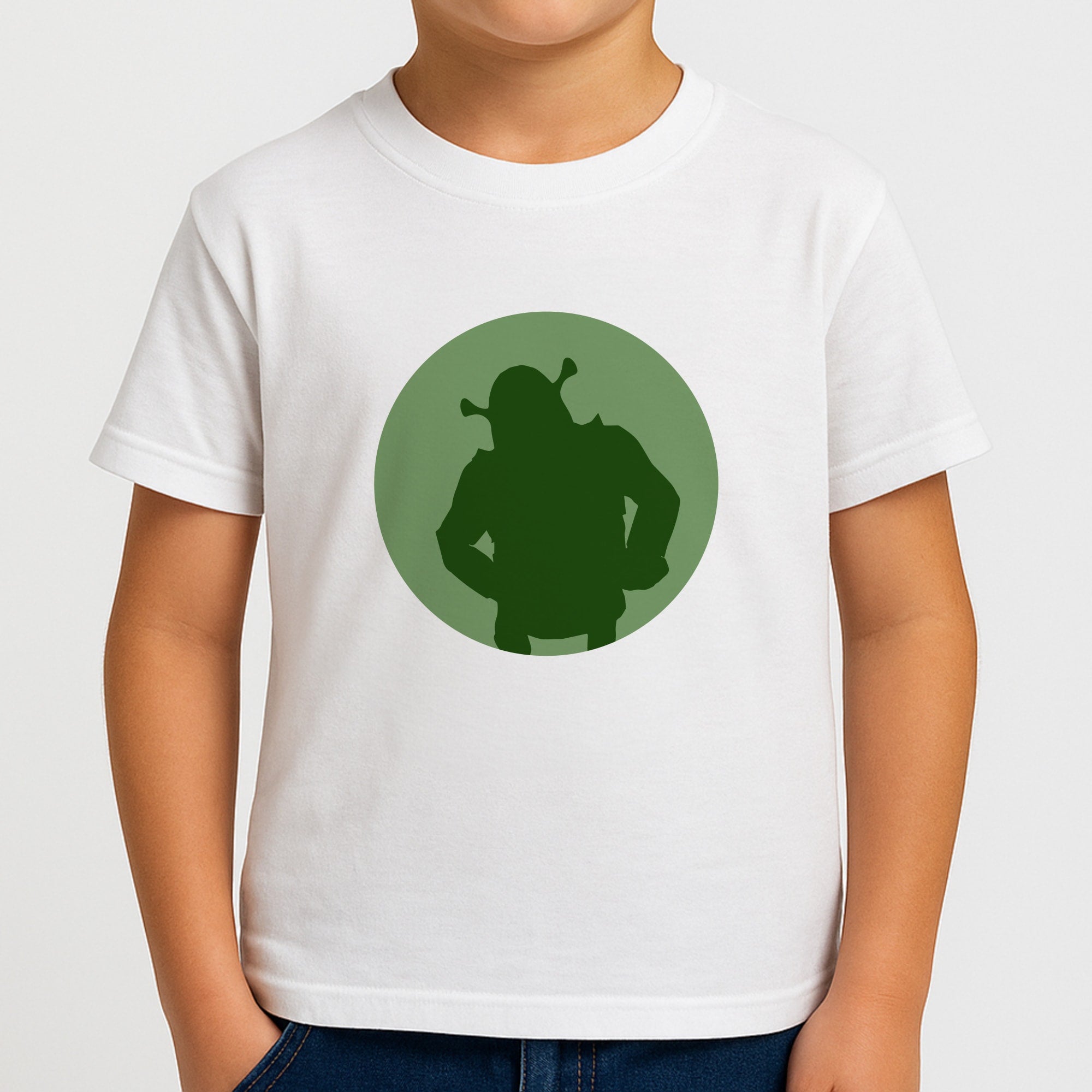 Green Ogre Outline Boys T-Shirt