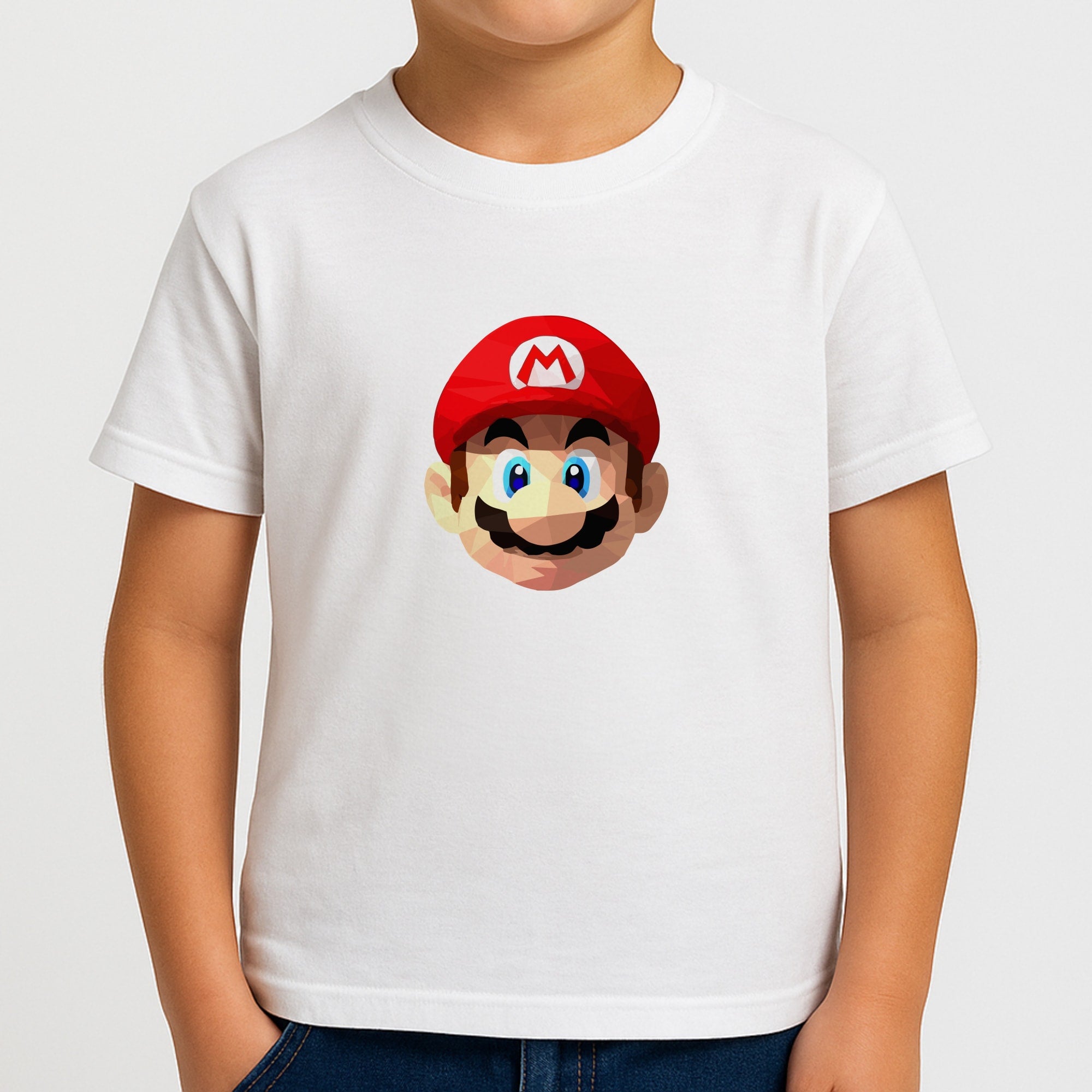 Mario Face - Mario Boys T-Shirt