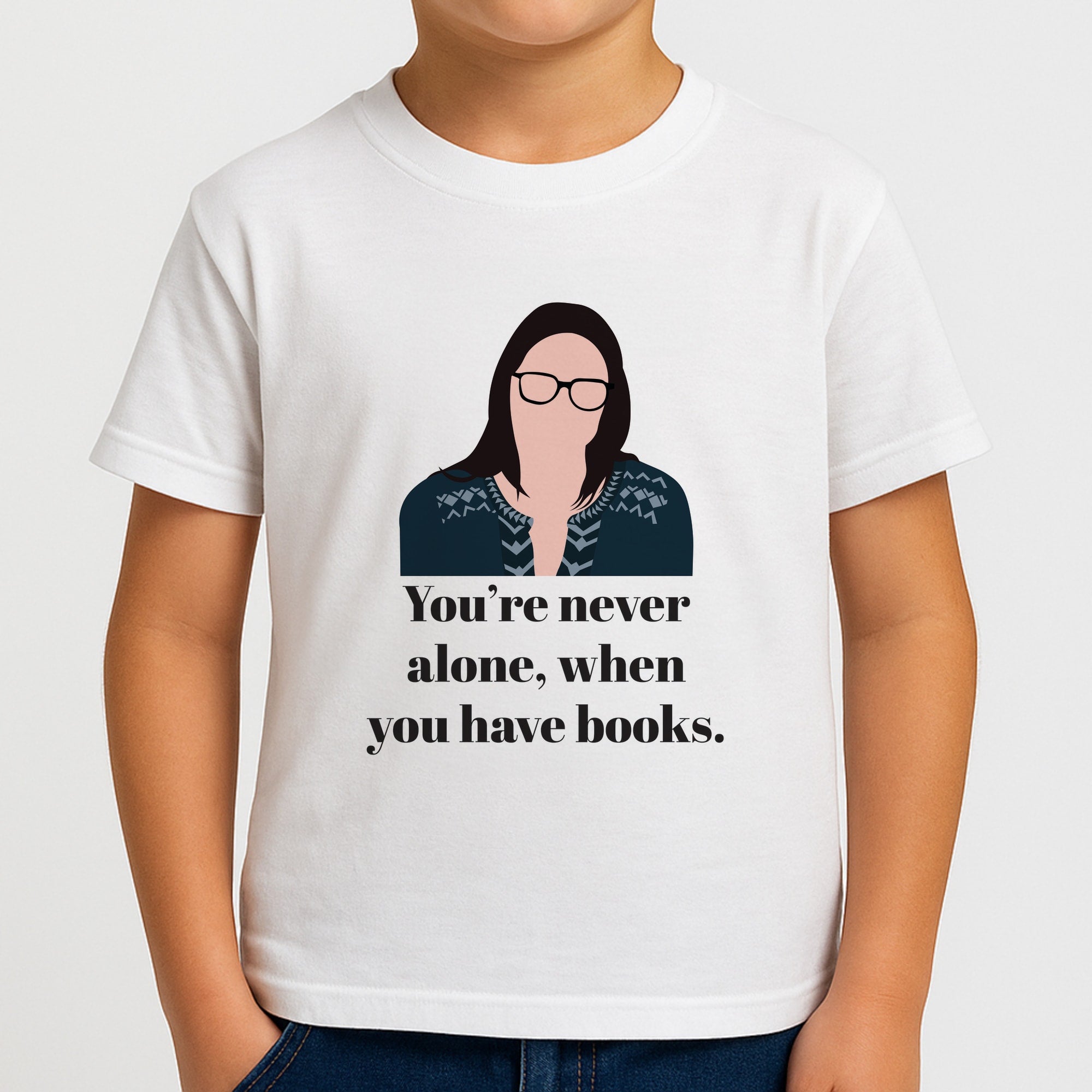 You're Never Alone, When You Have Books Boys T-Shirt