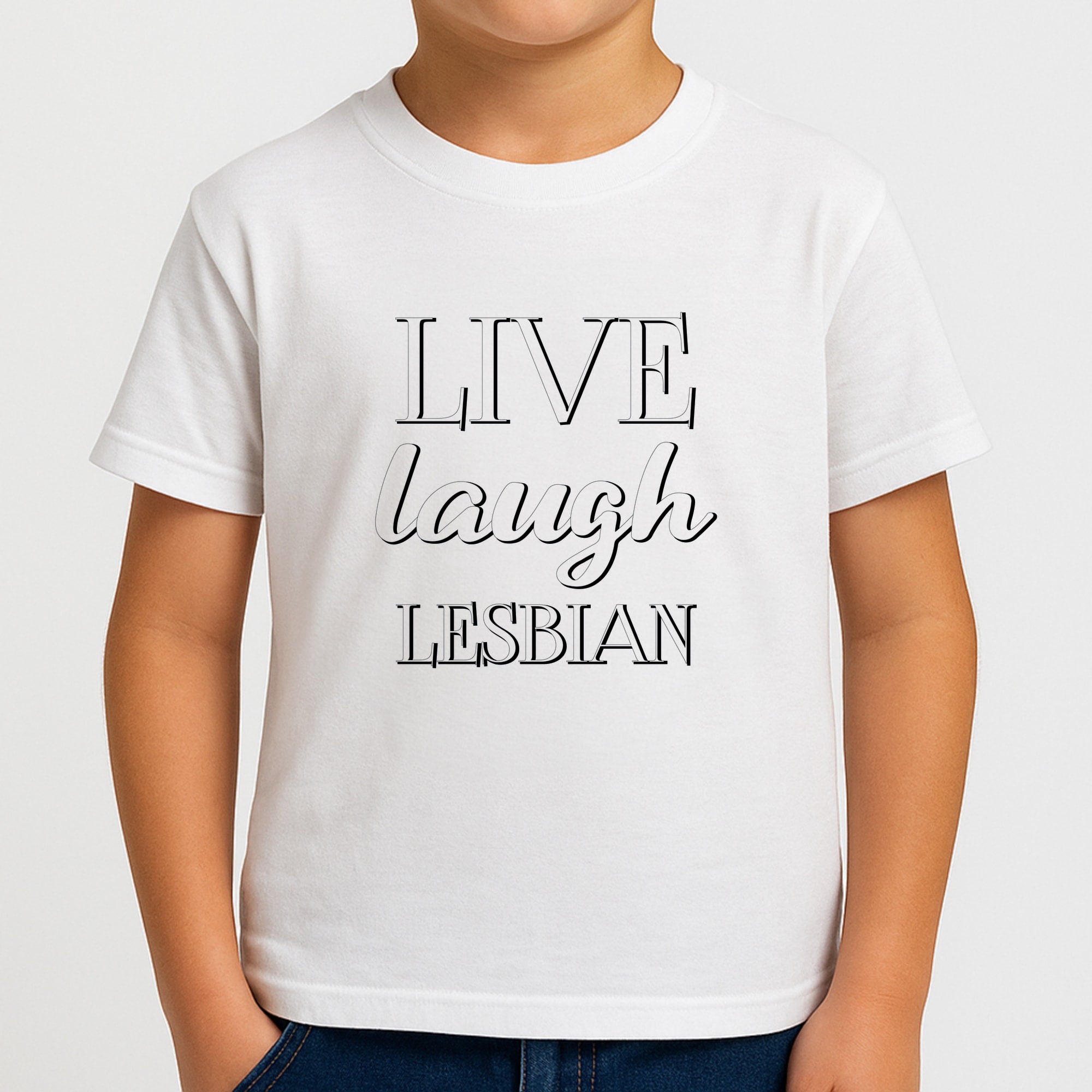 Live Laugh Lesbian - Pride Boys T-Shirt