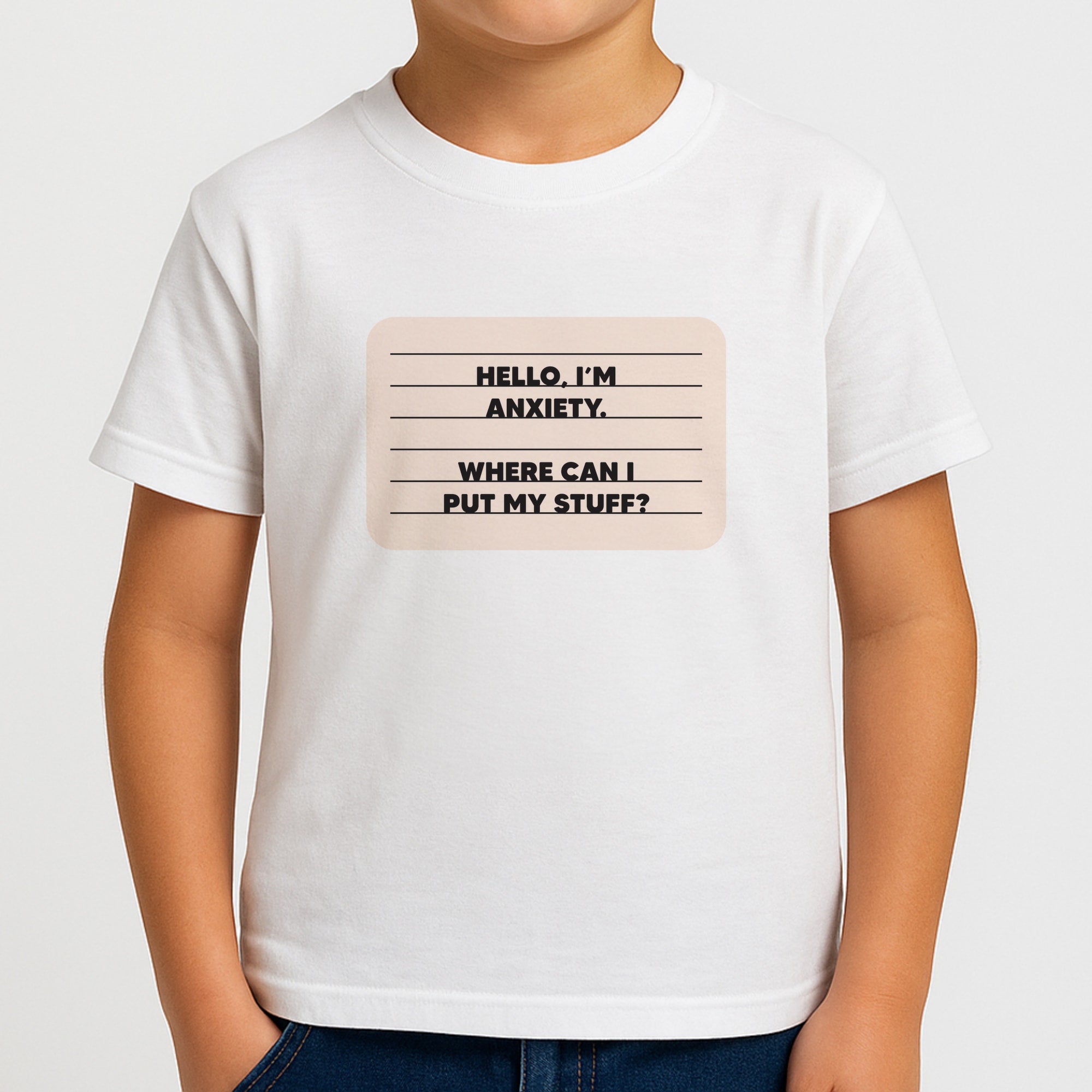 Hello I'm Anxiety - Inside Out Boys T-Shirt