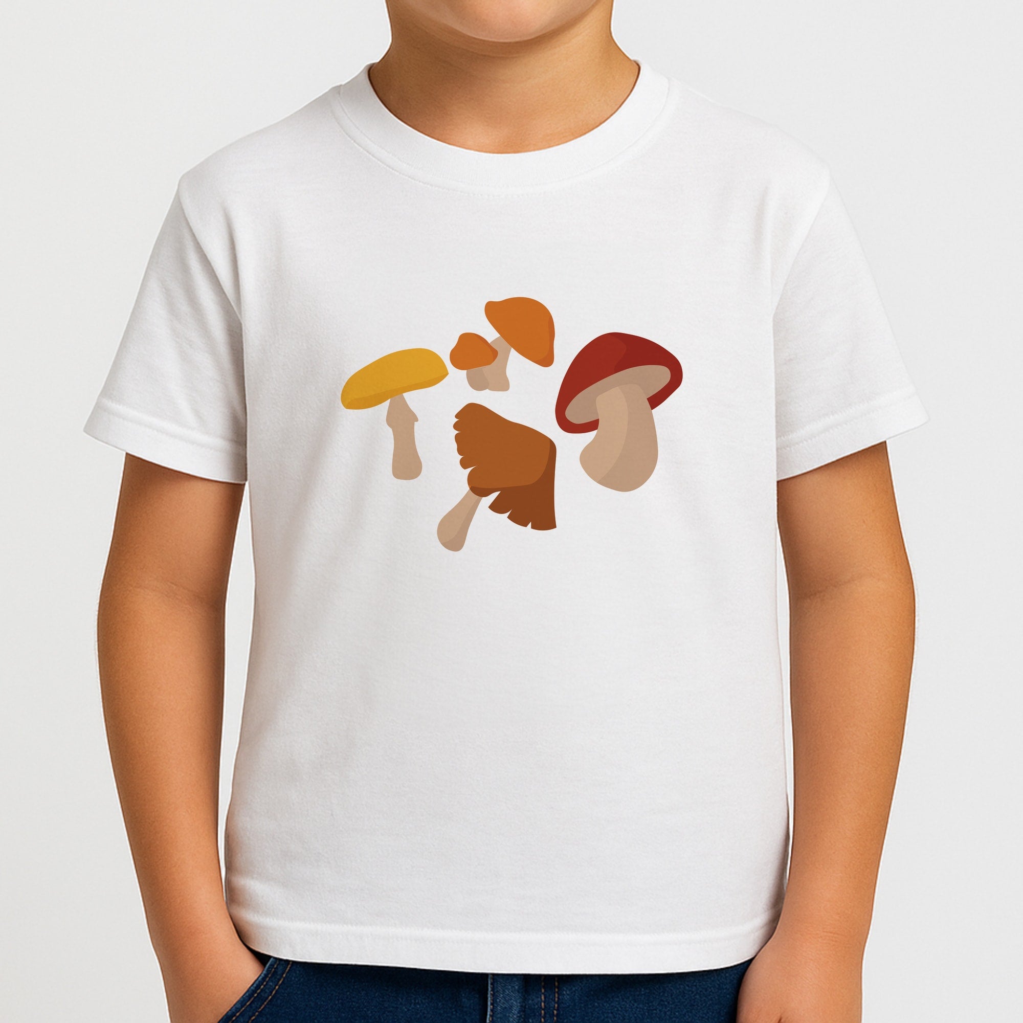Mushroom Pattern - Autumn Boys T-Shirt