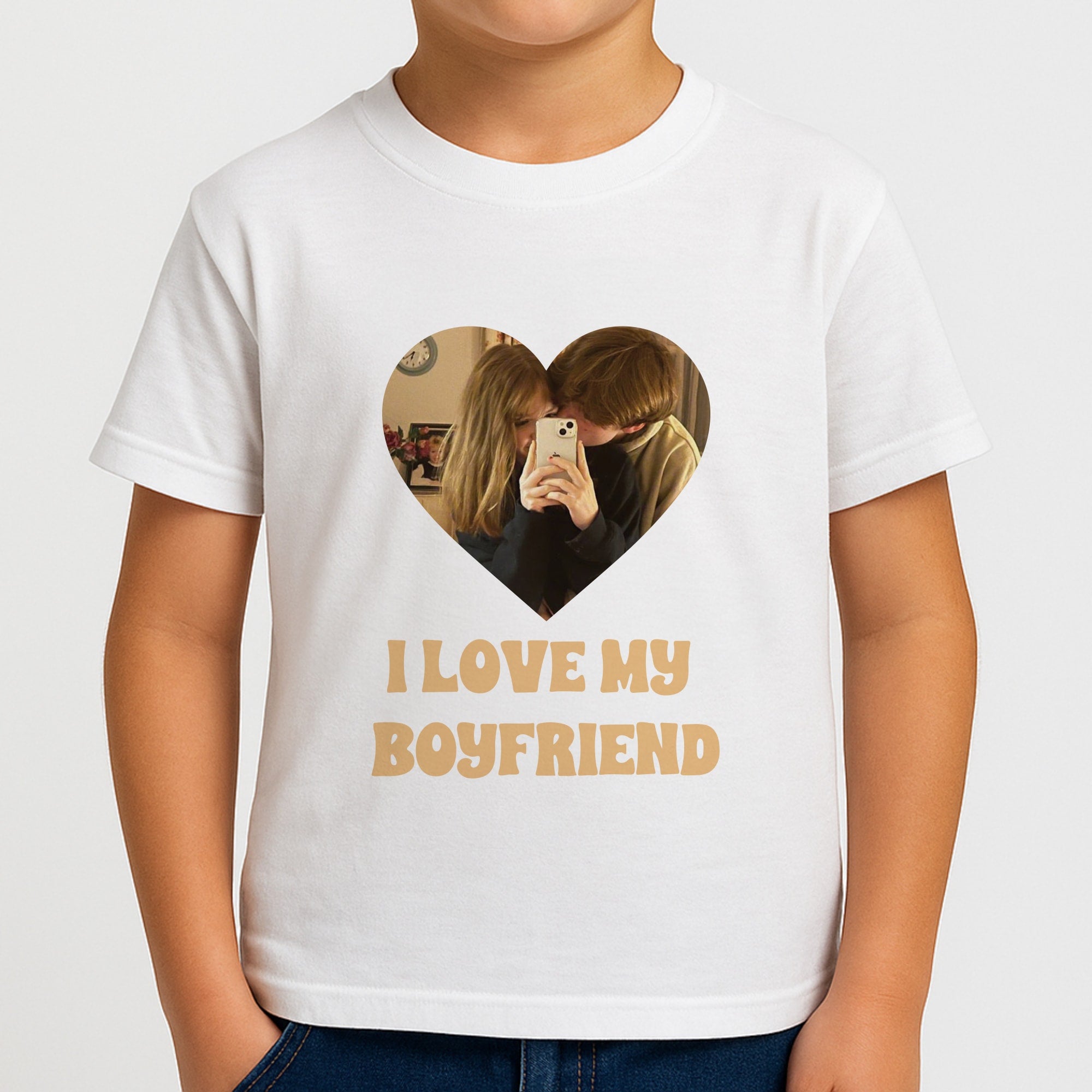 I Love My Boyfriend - Personalised Couples Boys T-Shirt