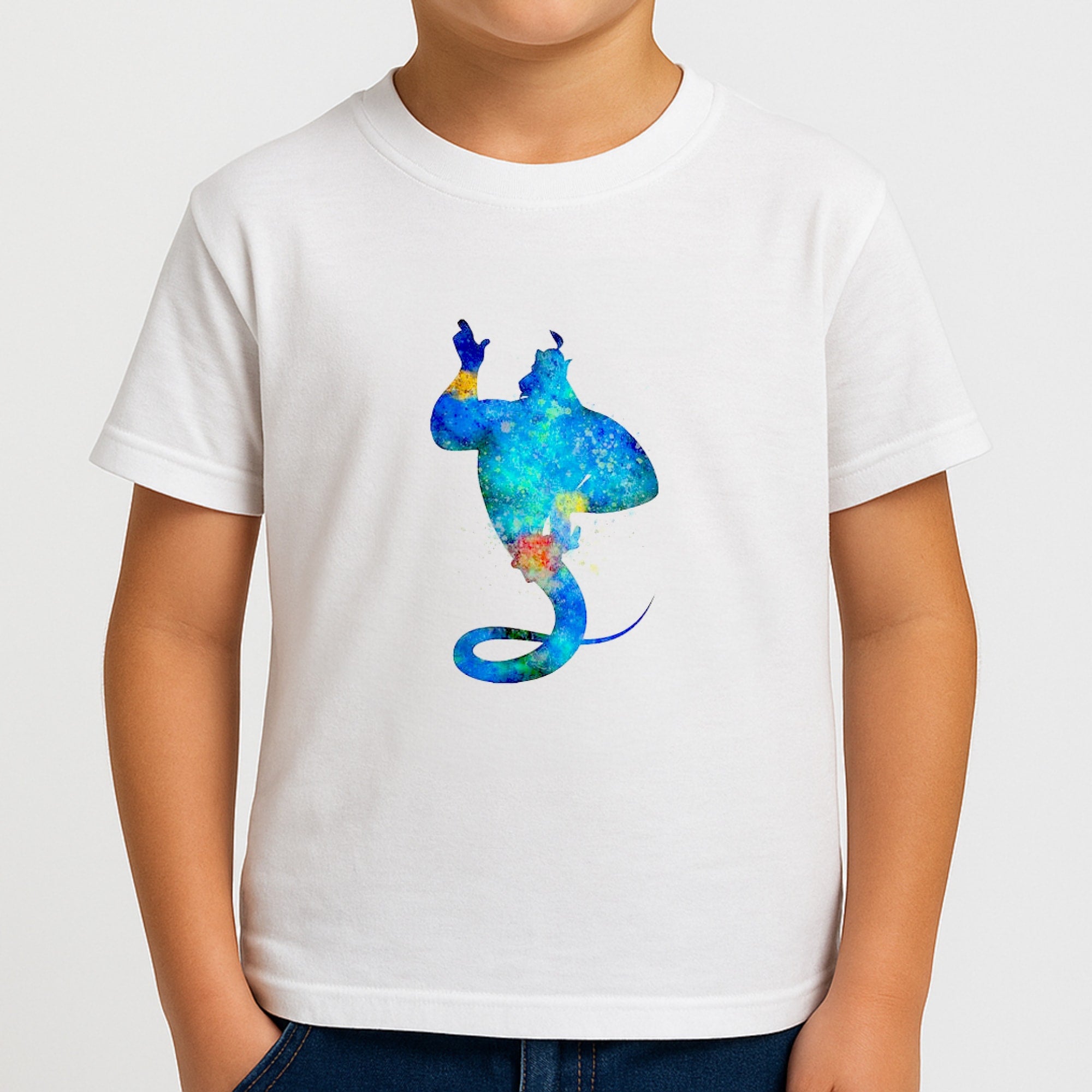 Watercolour Aladdin Fairytale Boys T-Shirt