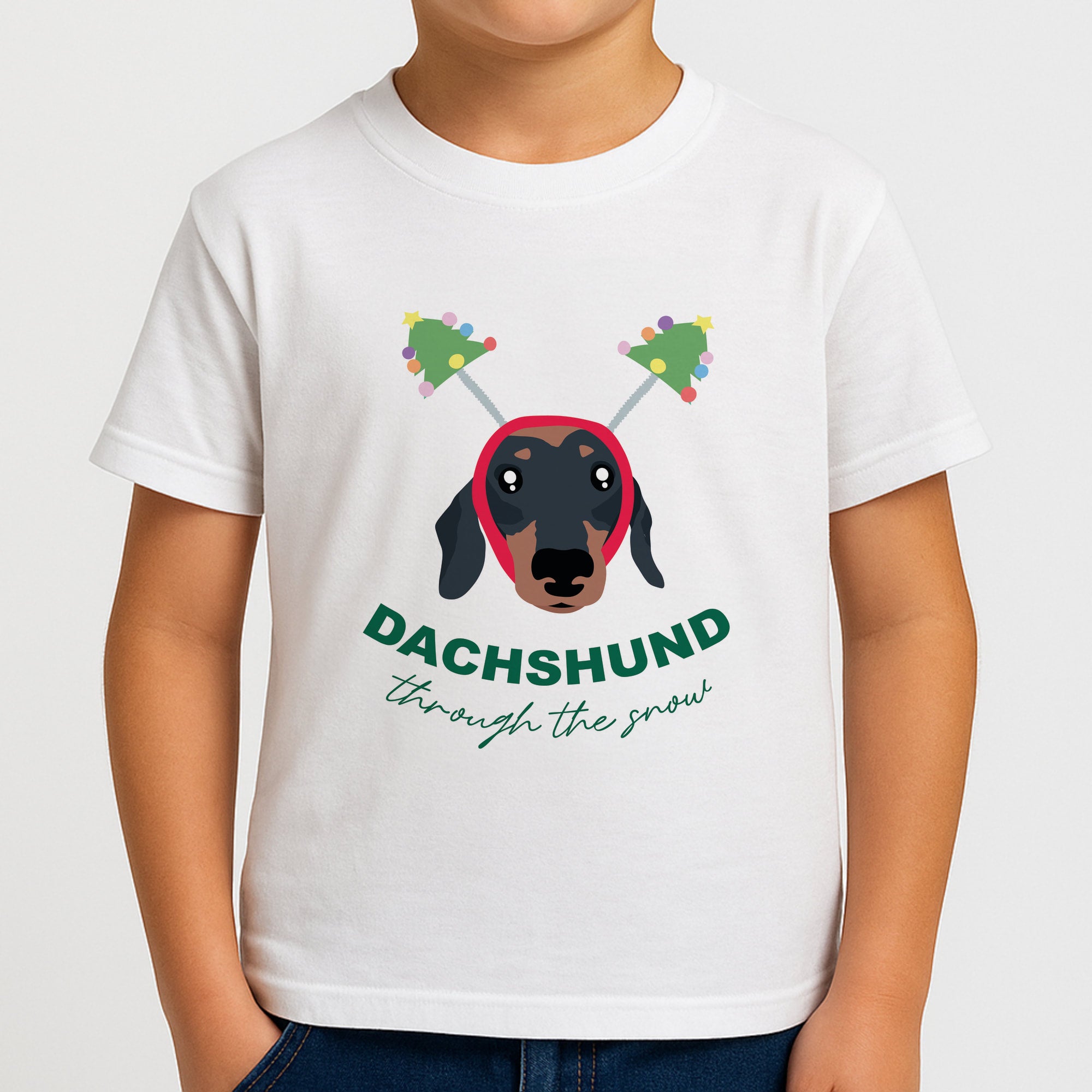 Dachshund Through The Snow Boys T-Shirt