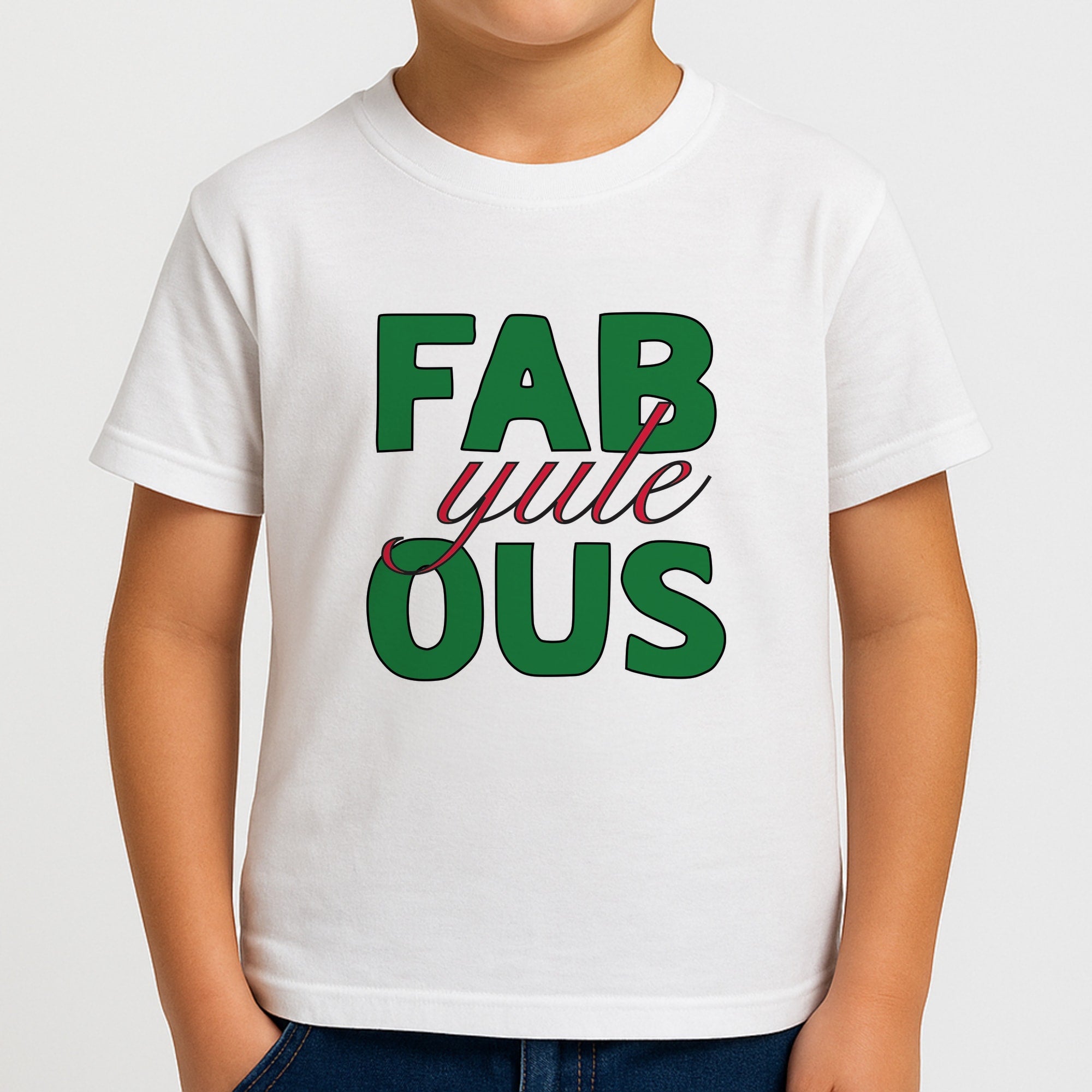 Fab-Yule-Ous Red - Christmas Puns Boys T-Shirt