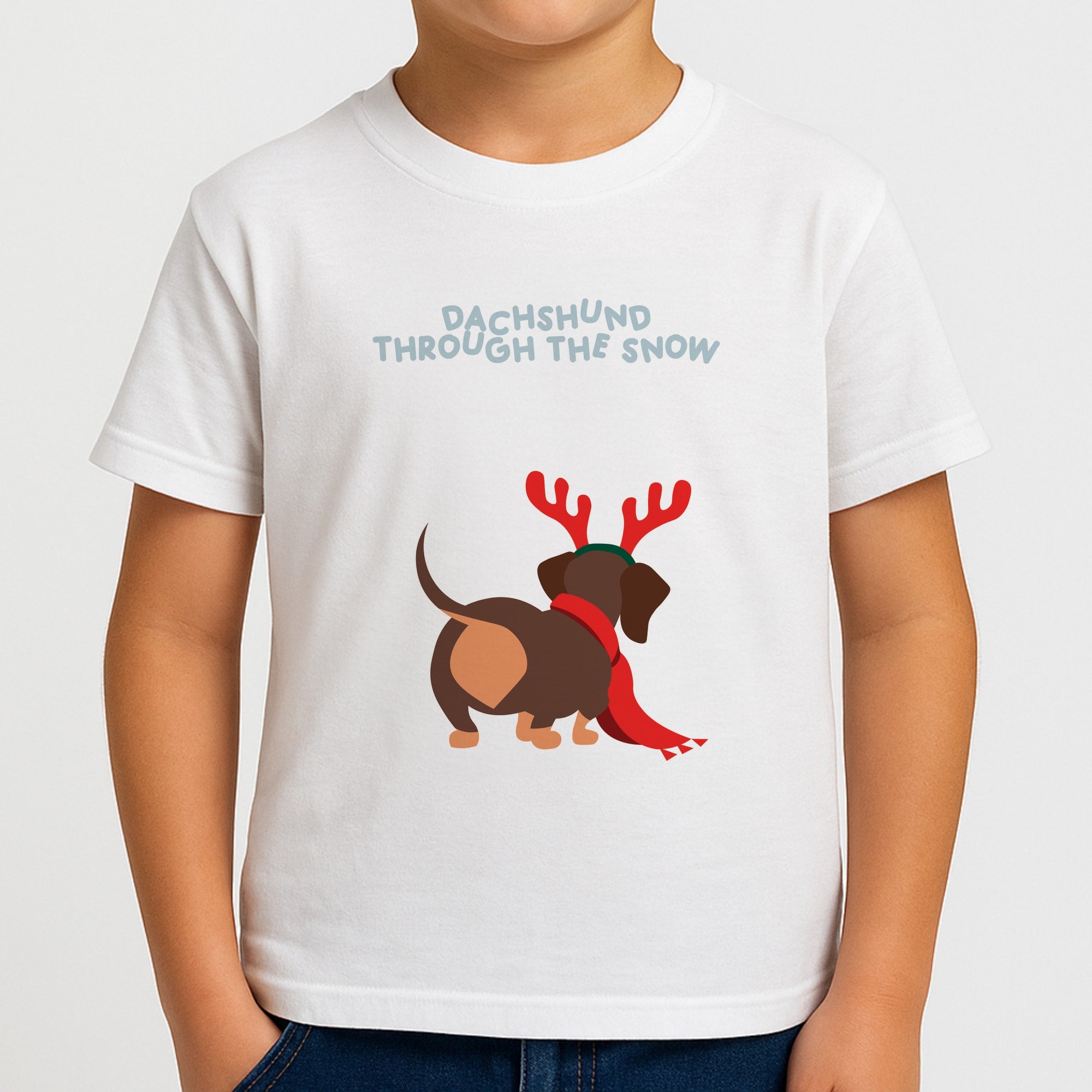 Dachshund Through The Snow - Christmas Boys T-Shirt