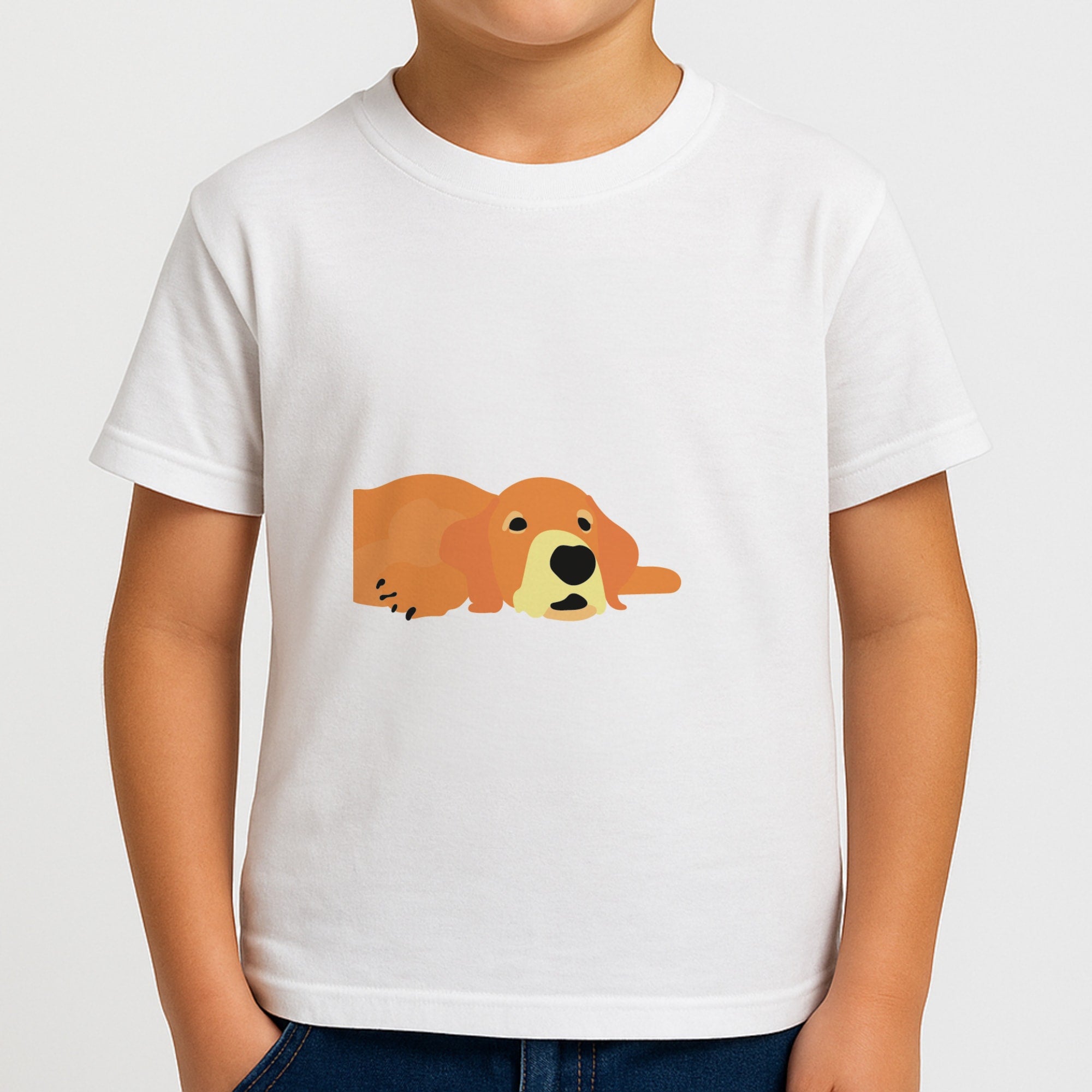Laying and chilling - Dog Patterns Boys T-Shirt