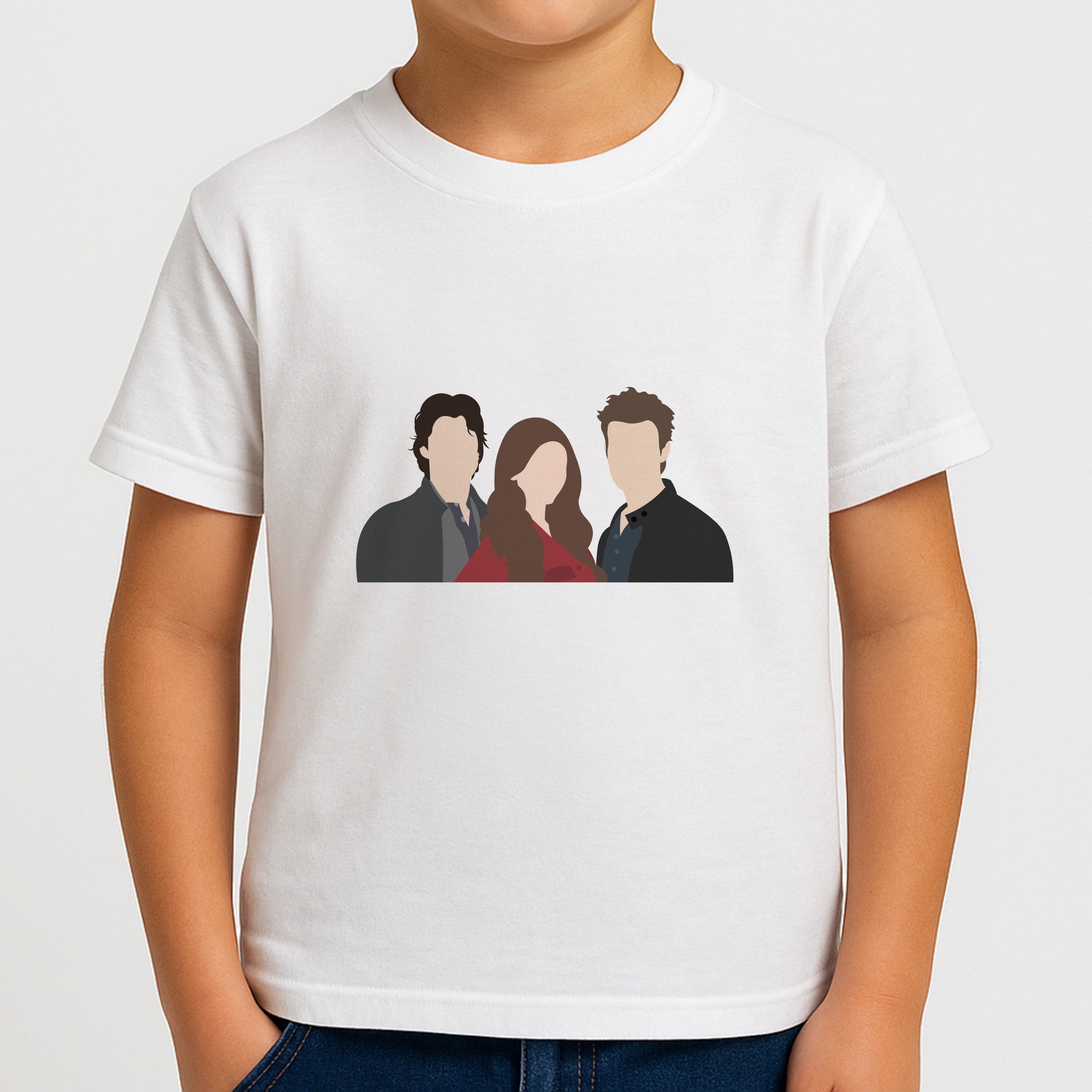 Elena, Damon And Stefan - VD Kids T-Shirt