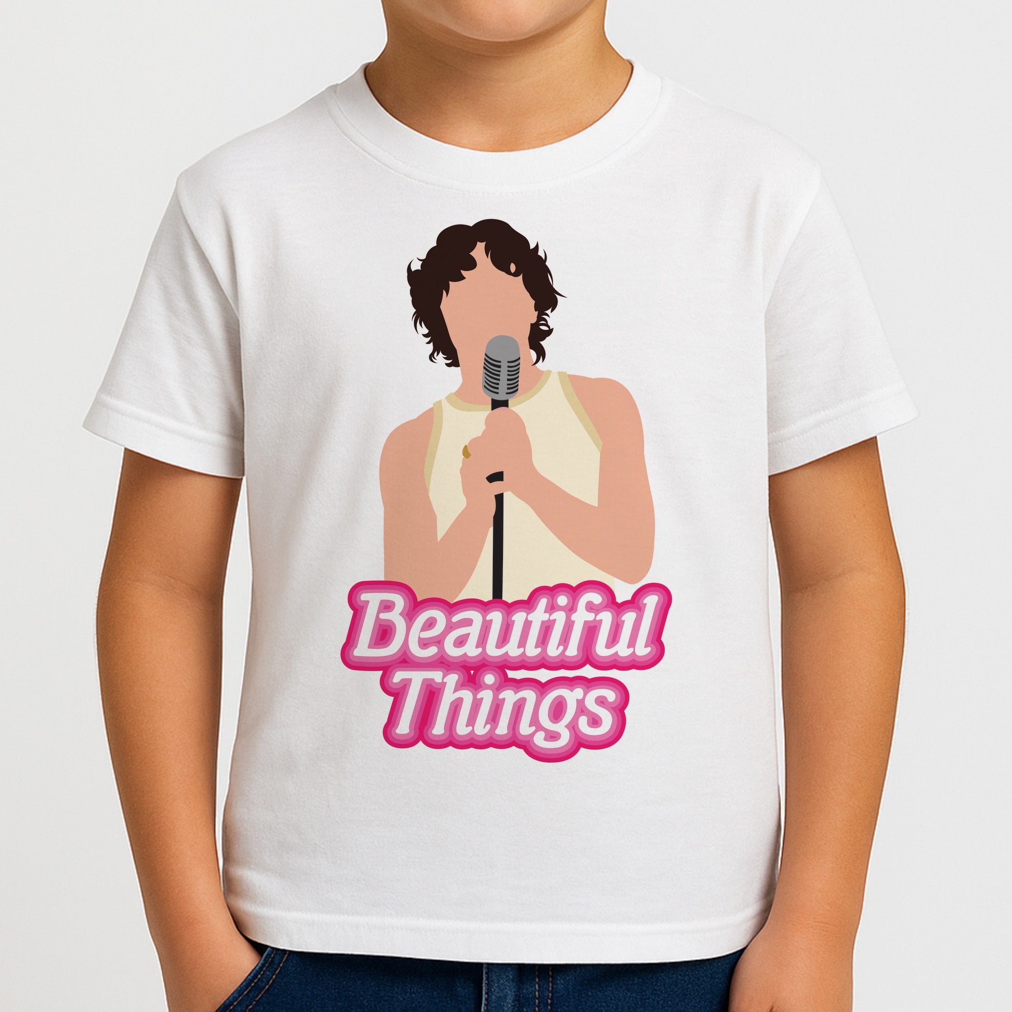 Neon Pink Beautiful Things Boys T-Shirt