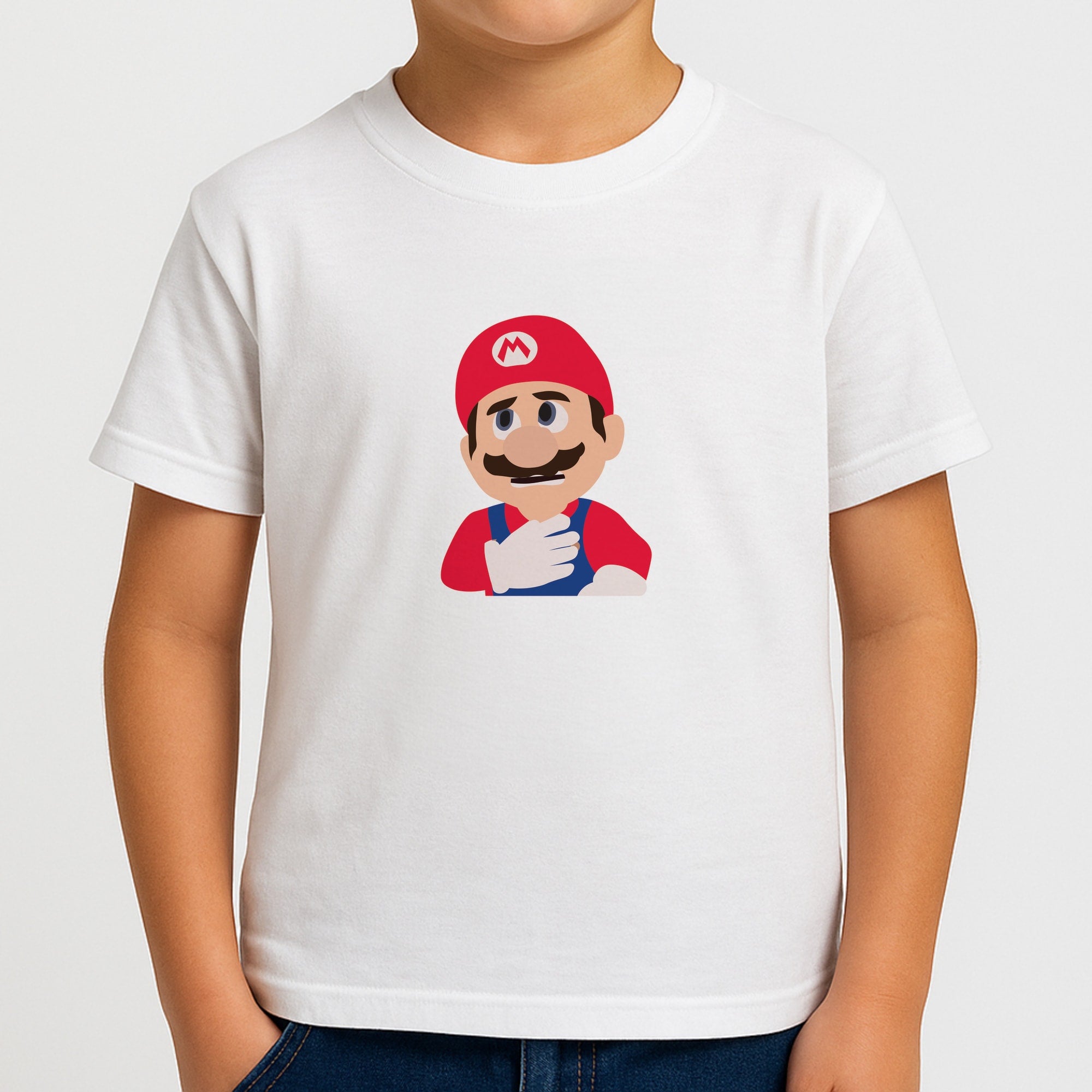 Worried Mario Boys T-Shirt