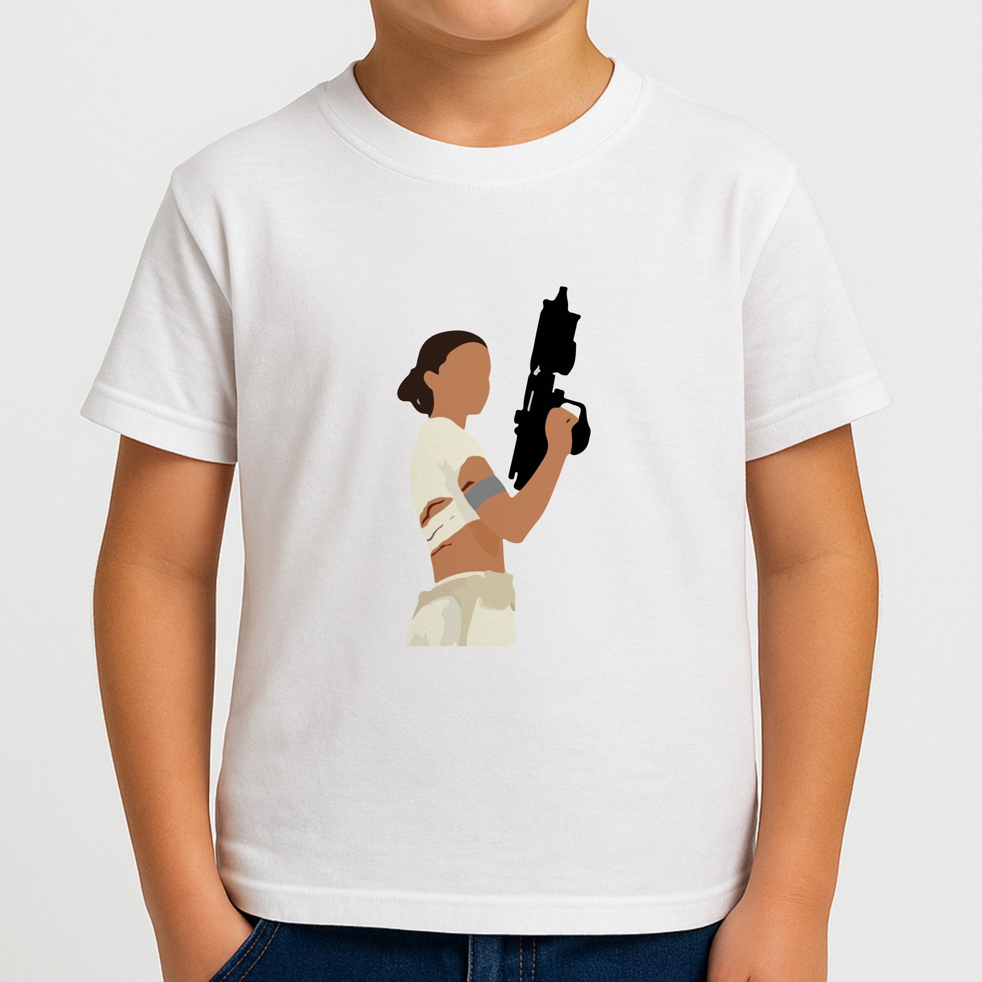 Leia With Gun Boys T-Shirt