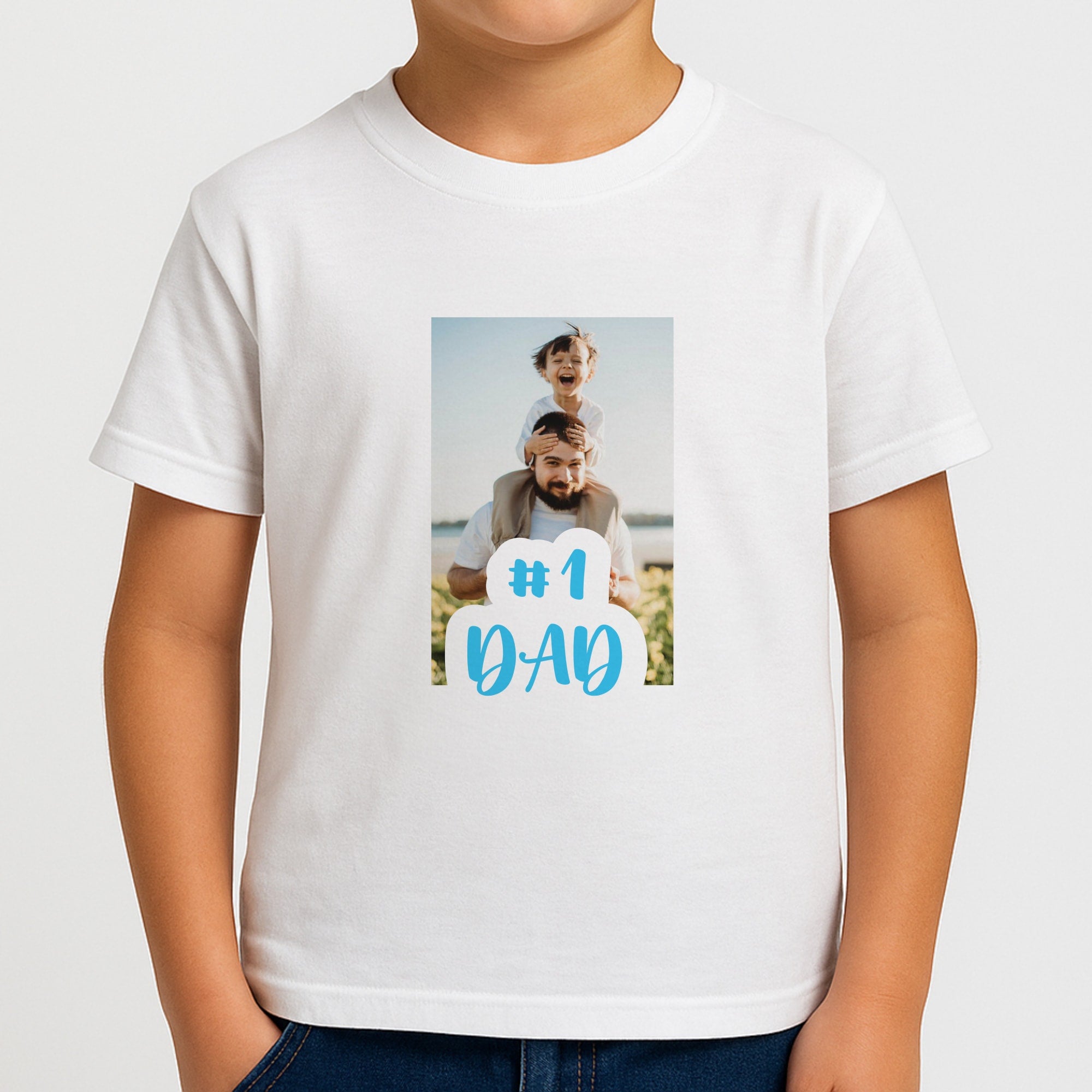 Hashtag 1 Dad - Personalised Father's Day Boys T-Shirt