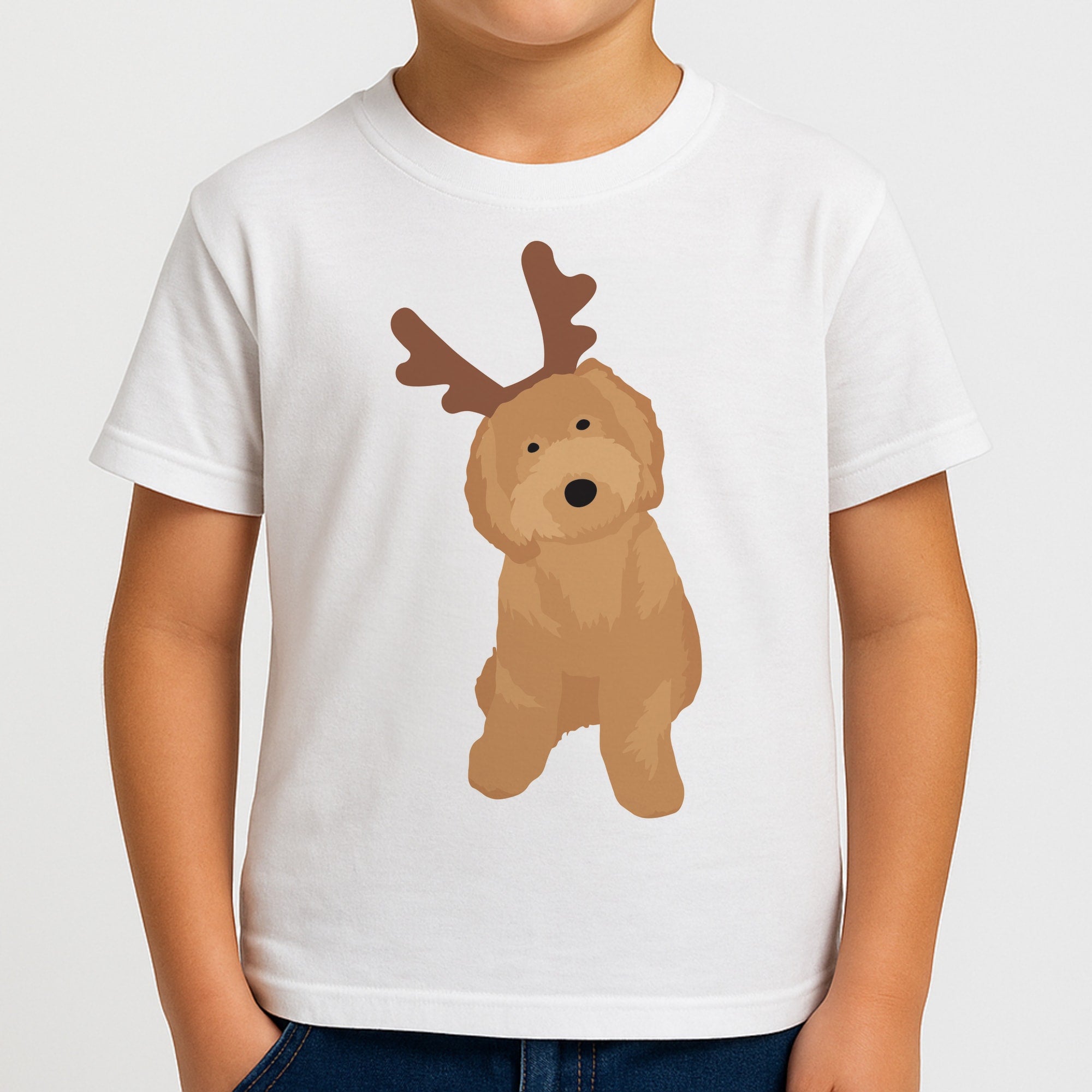 Dog Christmas Ears Boys T-Shirt