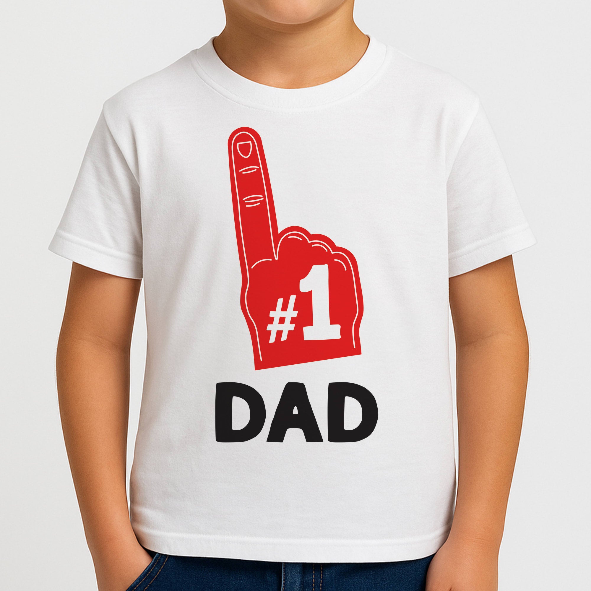 #1 Dad Foam Finger Boys T-Shirt