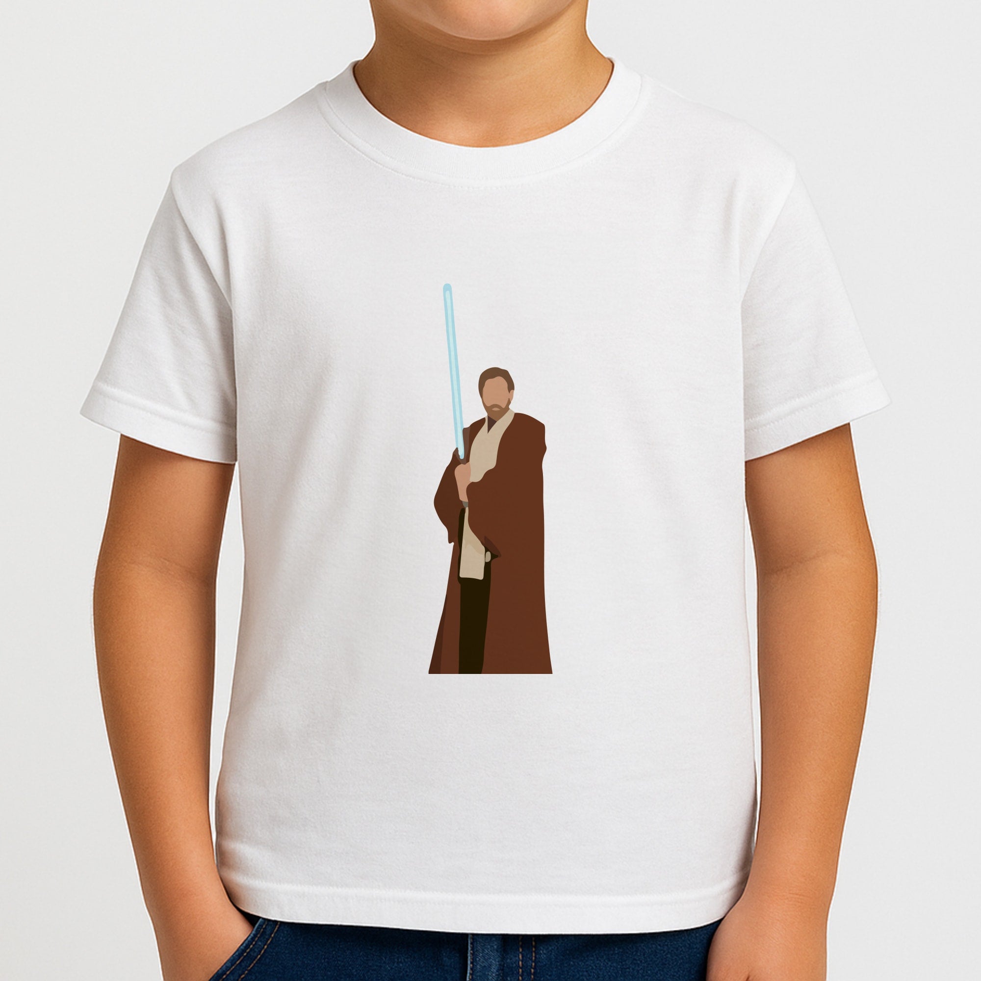 Kenobi Blue Lightsaber Boys T-Shirt