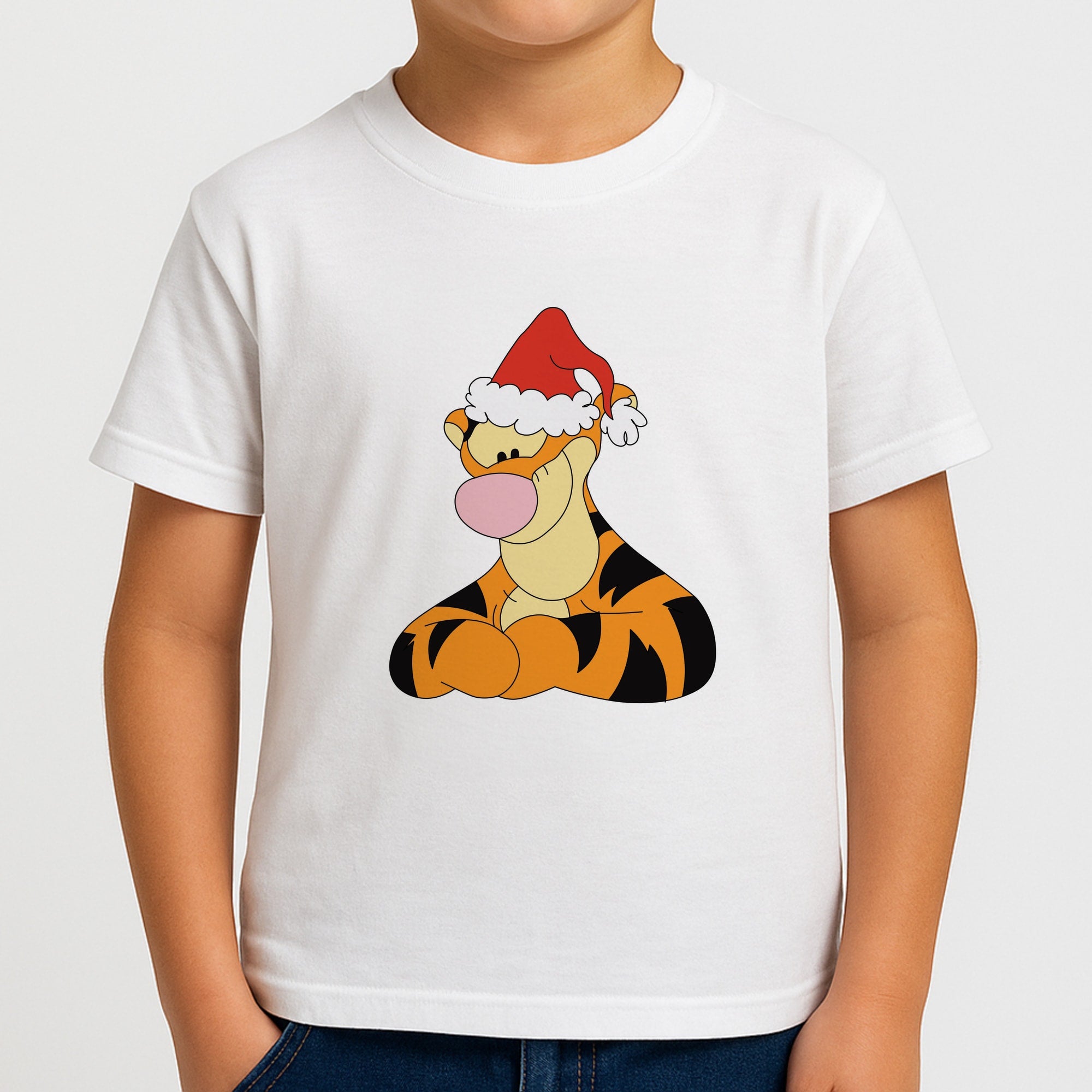 Tiger Pattern Christmas Boys T-Shirt
