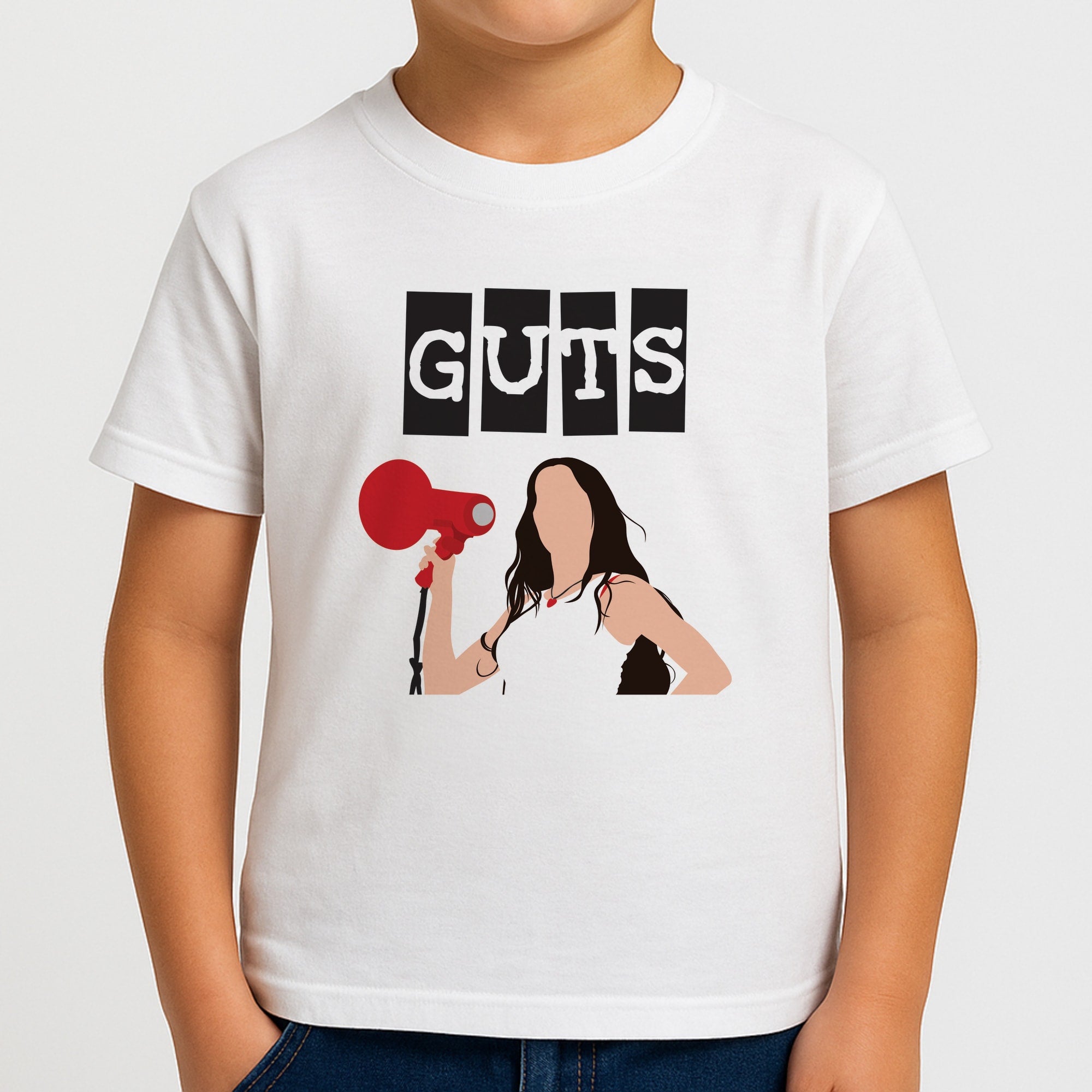 Olivia Red Megaphone Kids T-Shirt