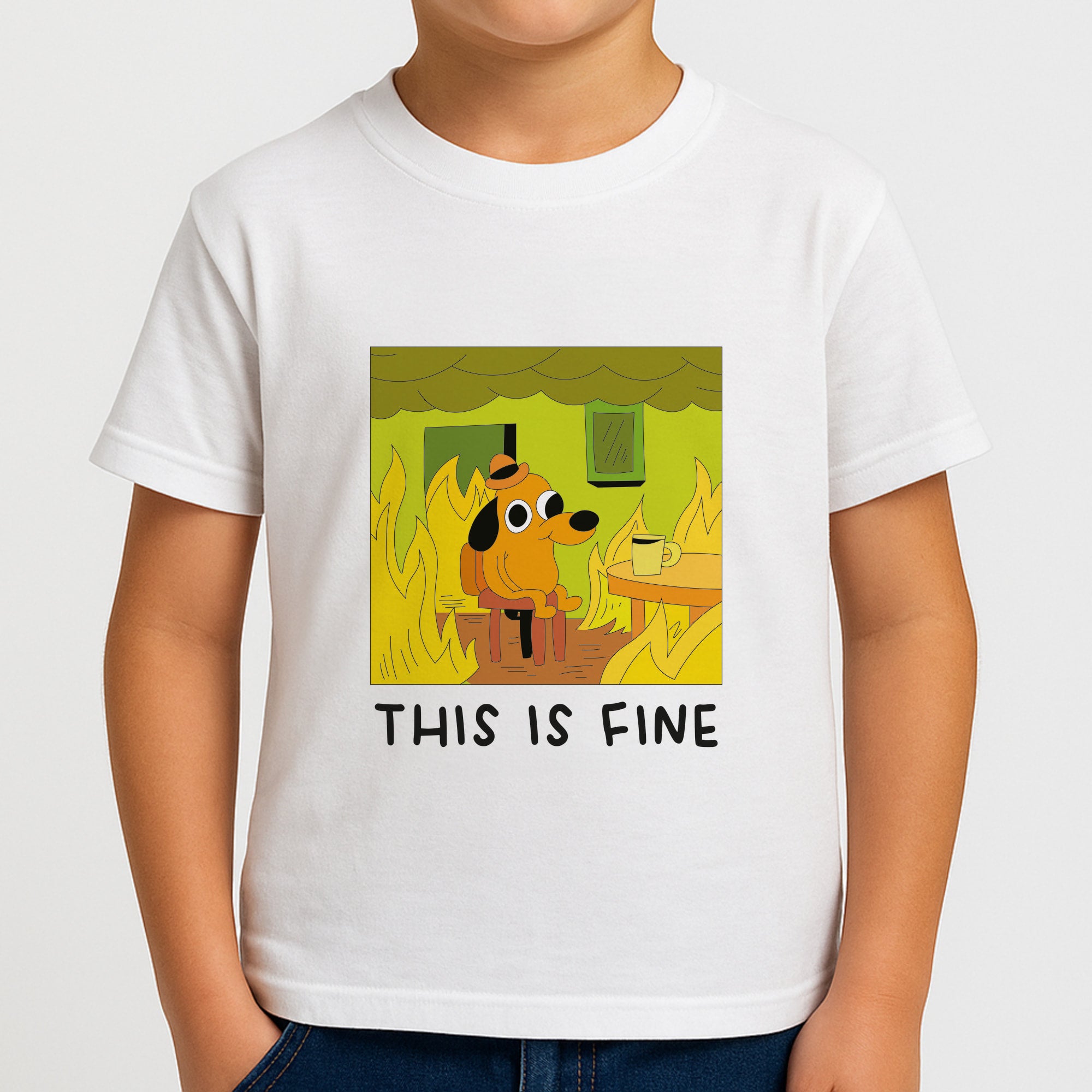 This Is Fine - Memes Boys T-Shirt