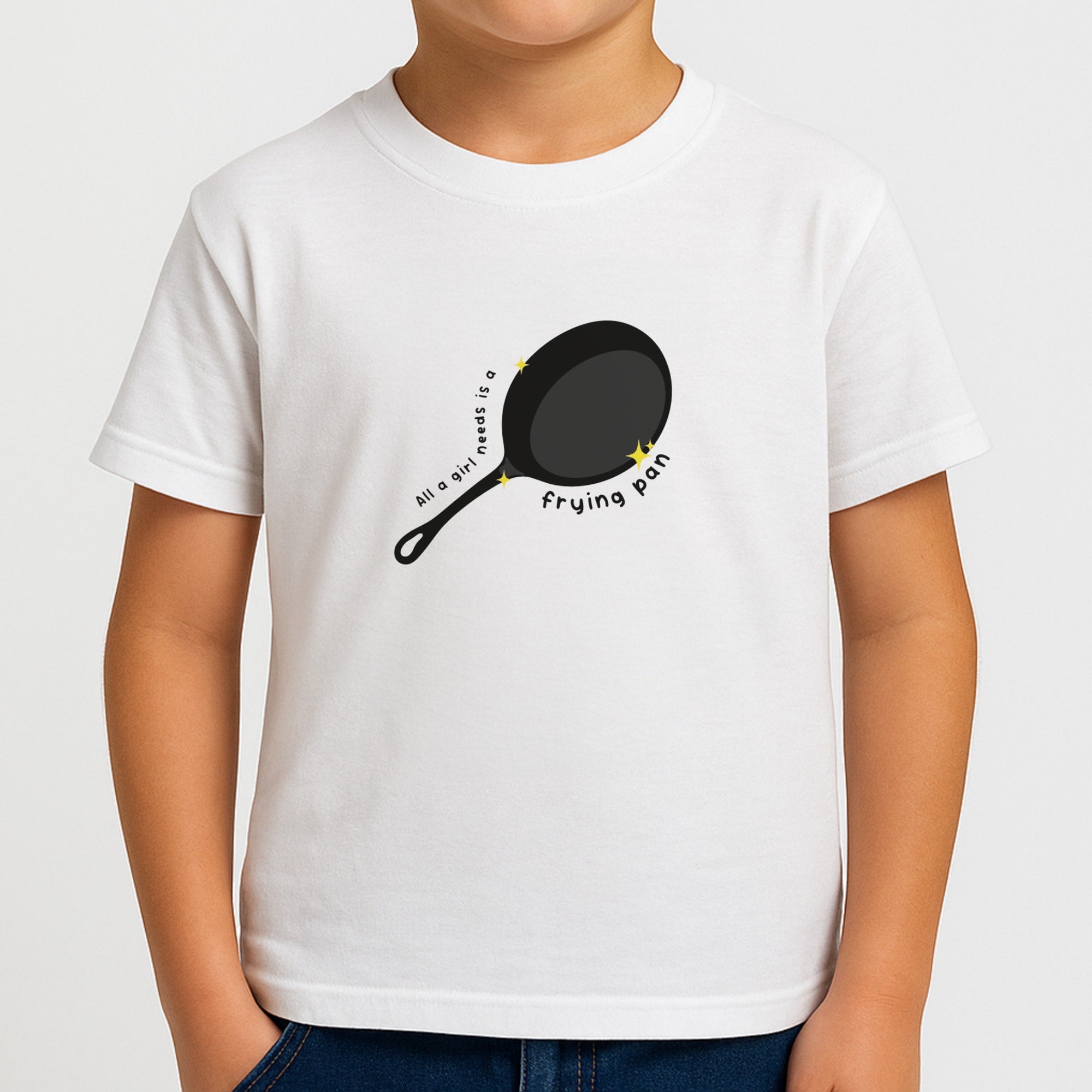 All A Girl Needs Is A Frying Pan Boys T-Shirt