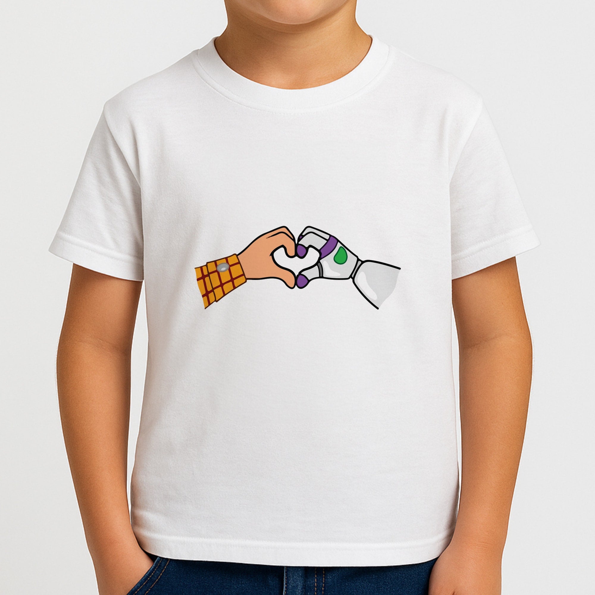 Woody And Buzz Love Kids T-Shirt