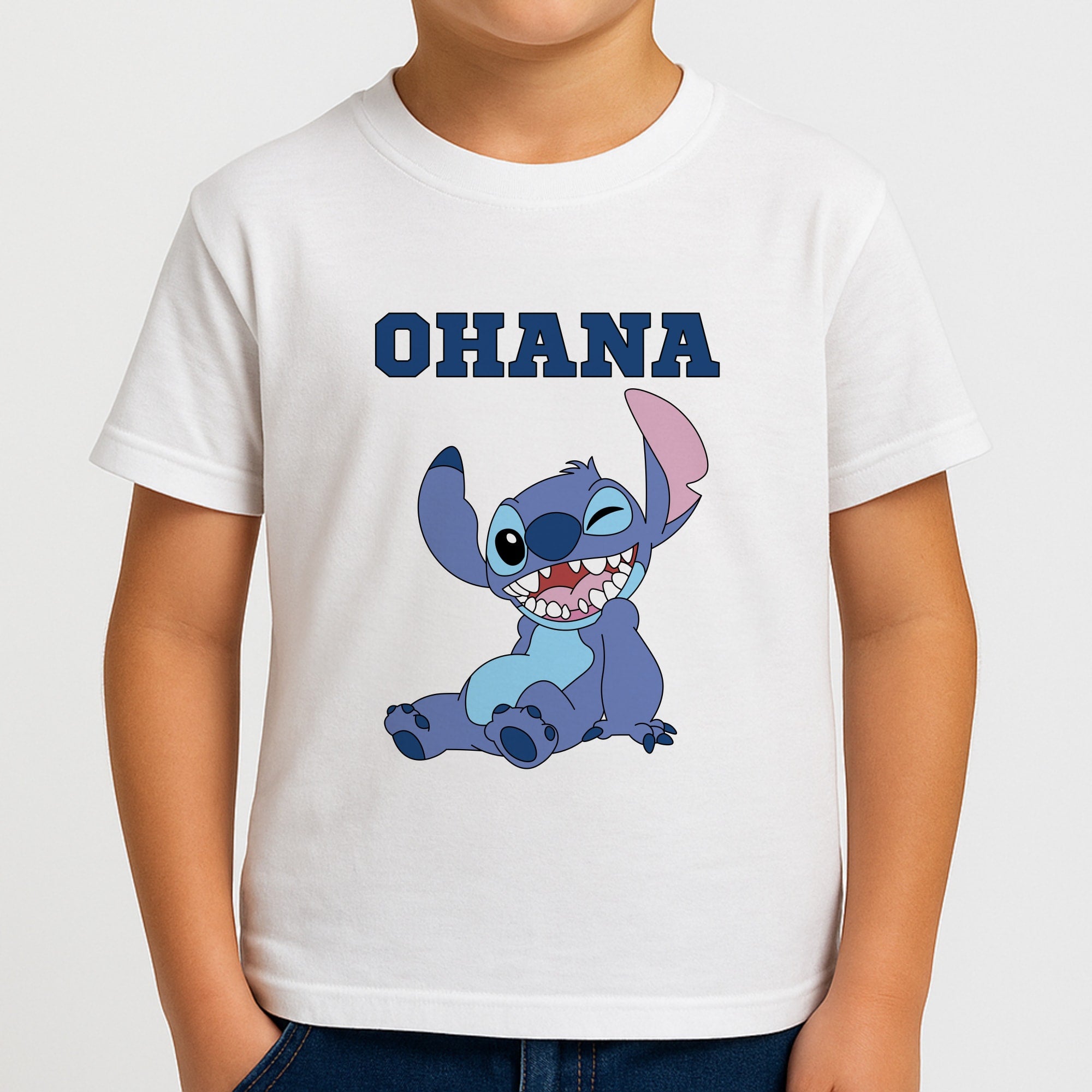 Blue Alien Ohana Boys T-Shirt