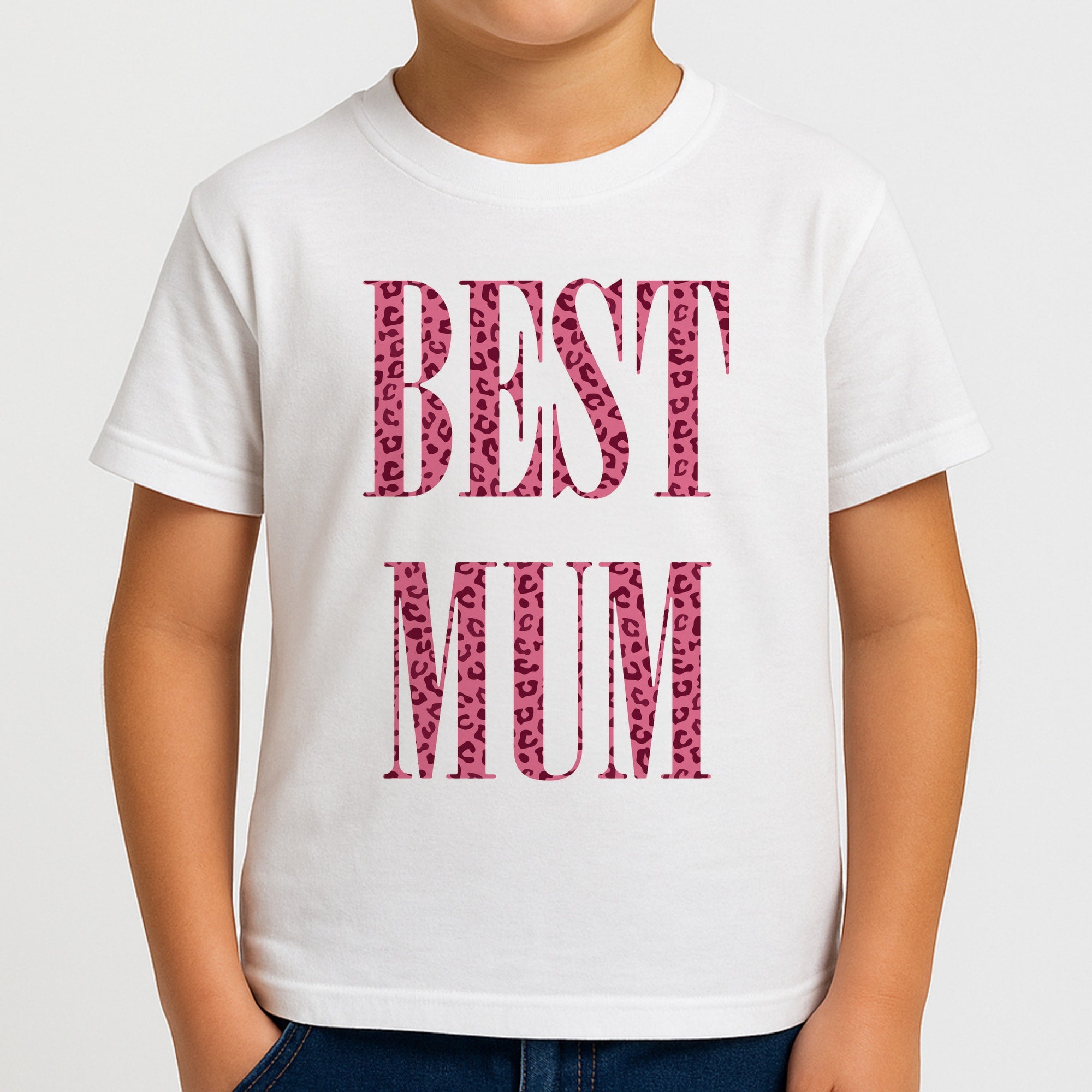 Best Mum Leopard Print Boys T-Shirt