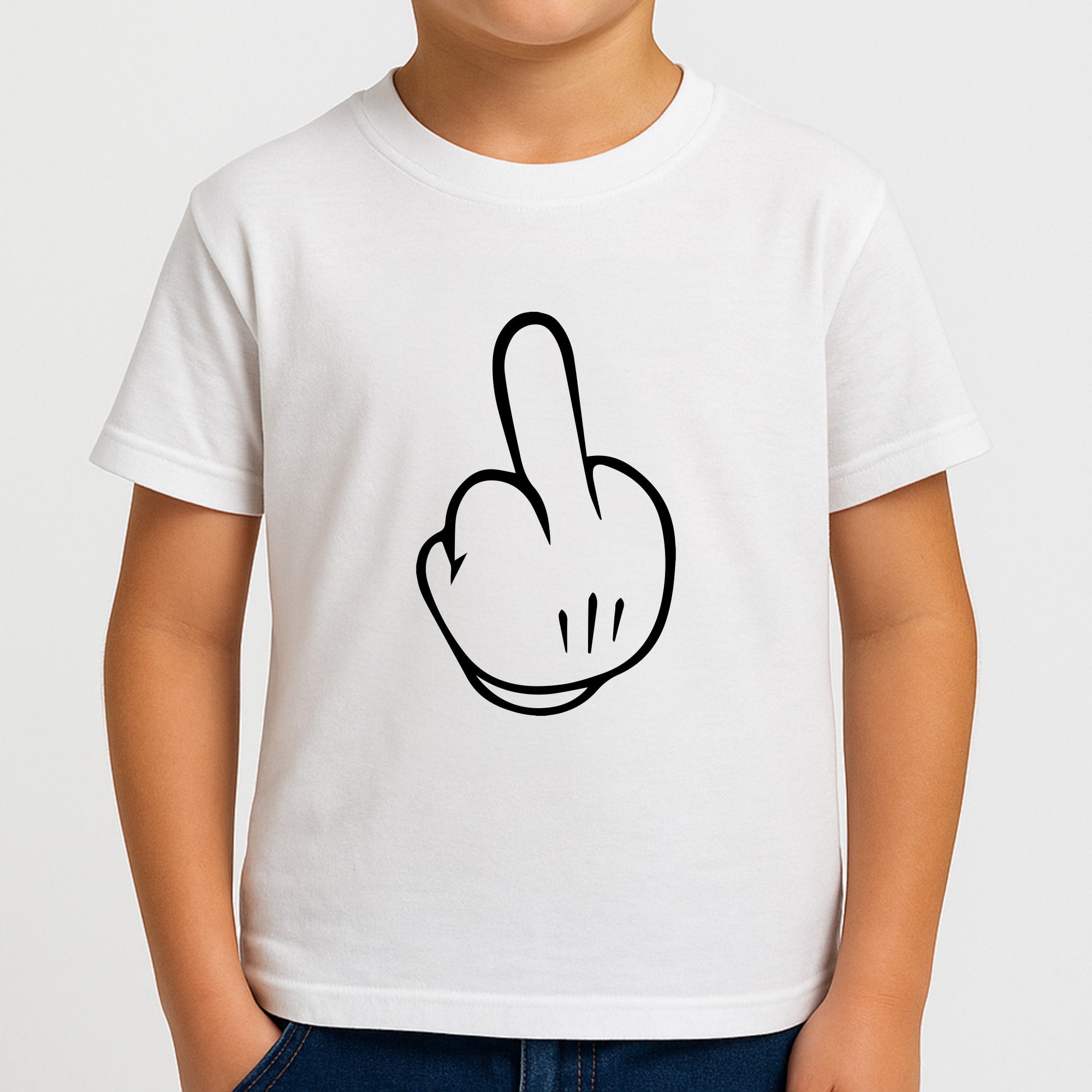 Fairytale Mouse Middle Finger Boys T-Shirt