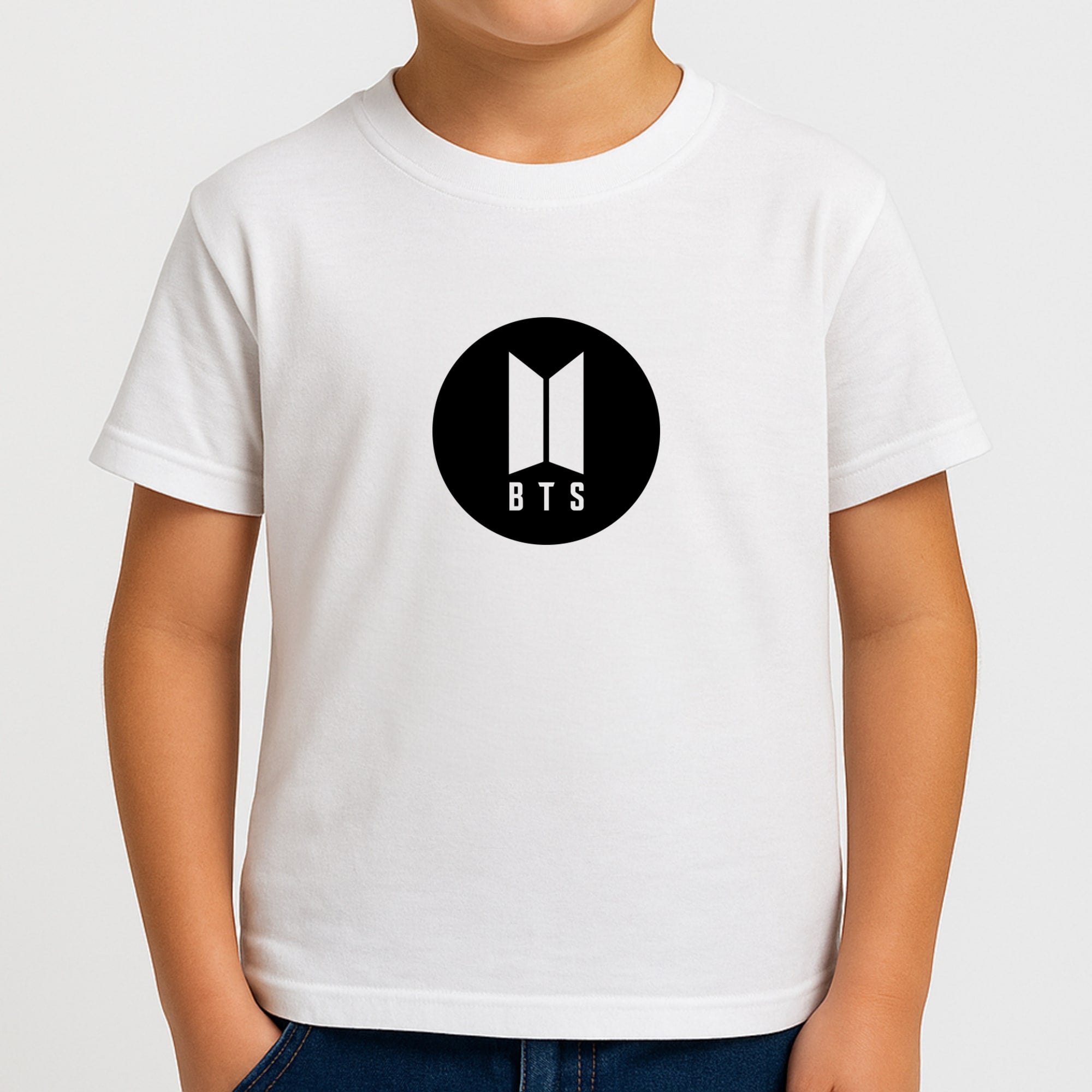 BTS logo Black - K Pop Boys T-Shirt