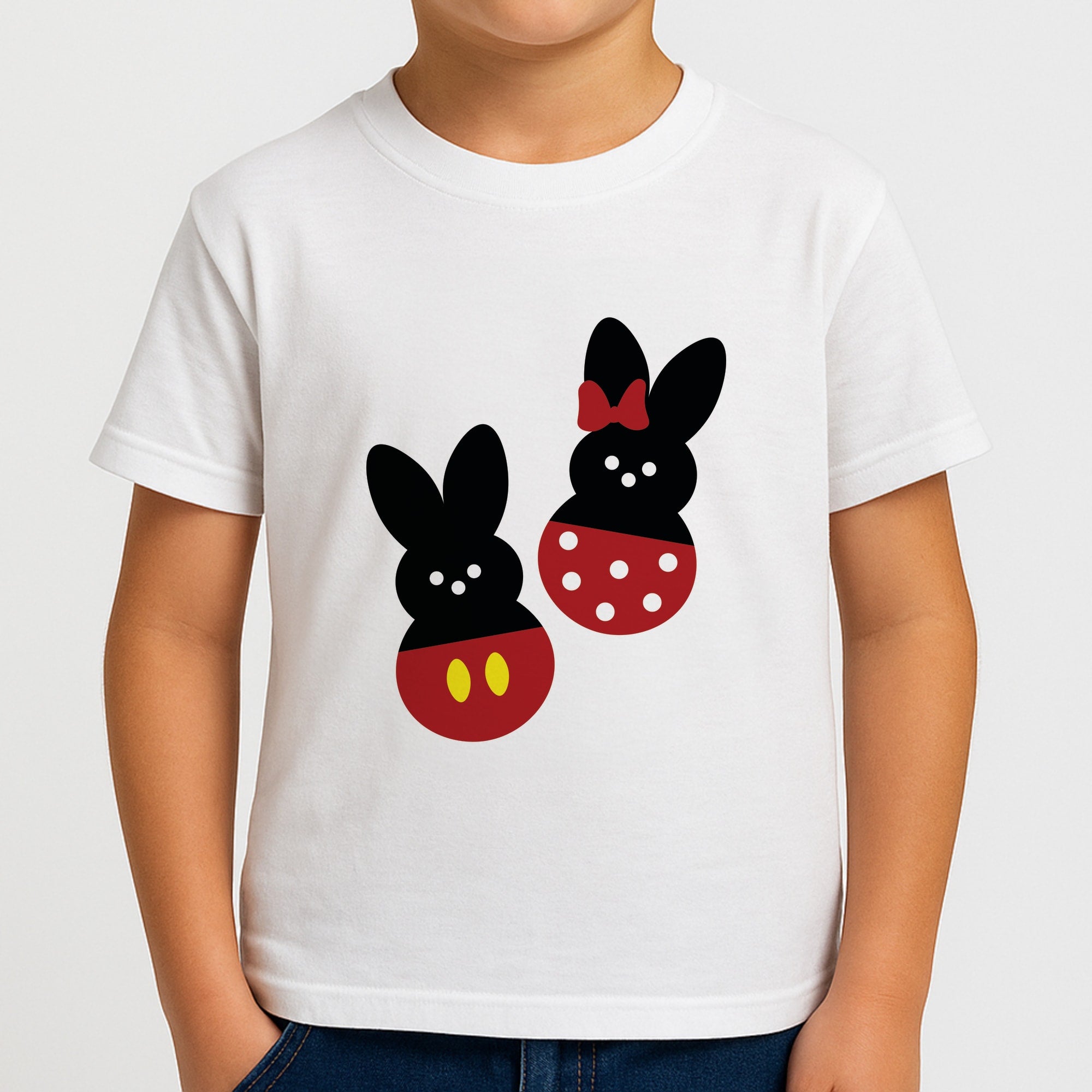 Mouse Peeps Pattern Boys T-Shirt