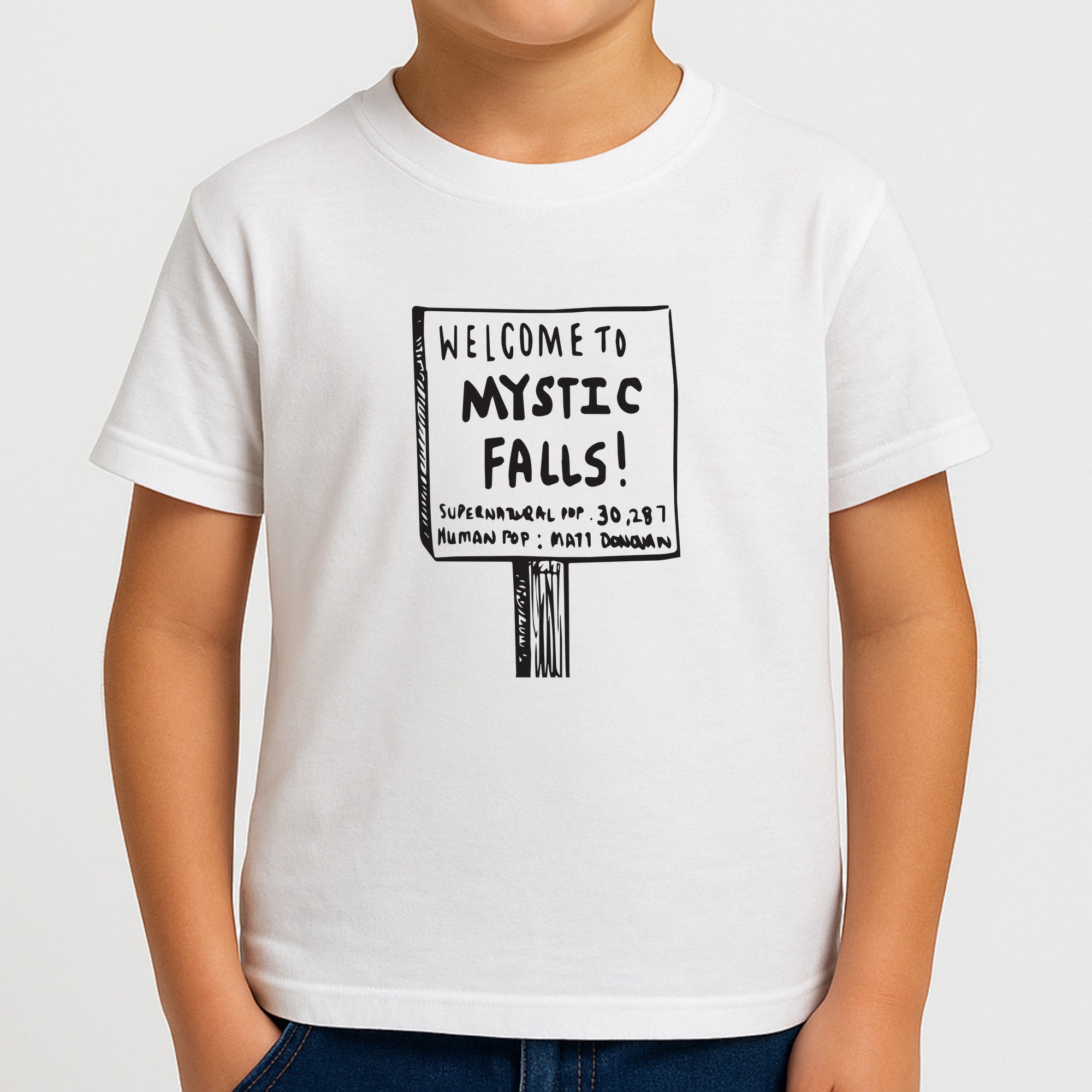 Welcome to Mystic Falls - VD Kids T-Shirt