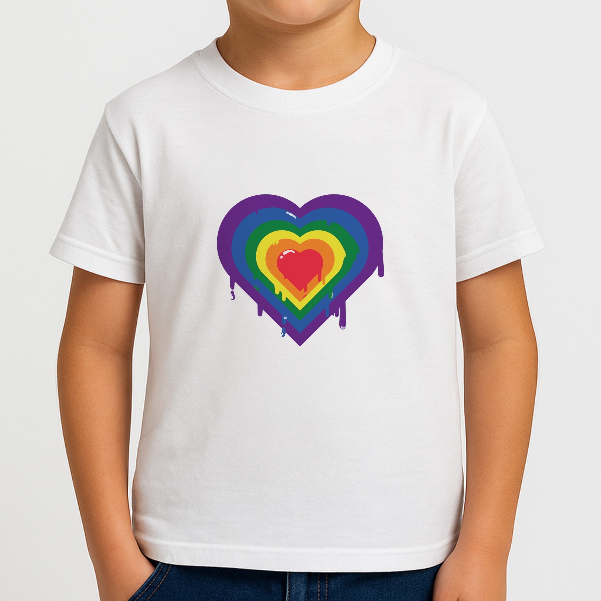Dripped heart - Pride Kids T-Shirt
