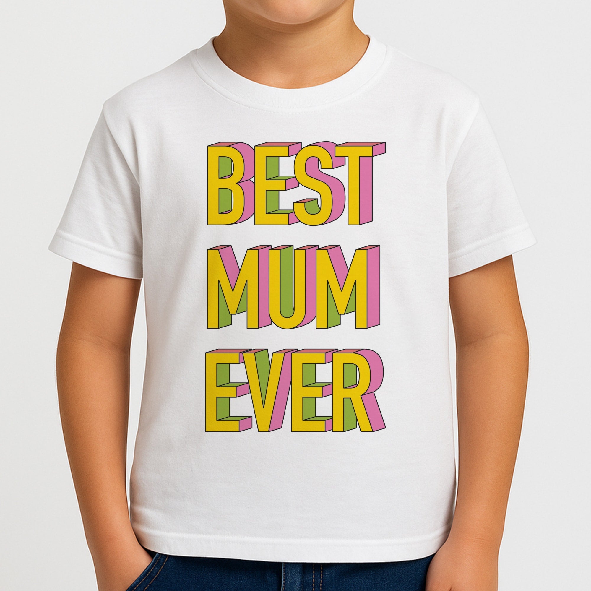 Geometric Best Mum Ever Boys T-Shirt