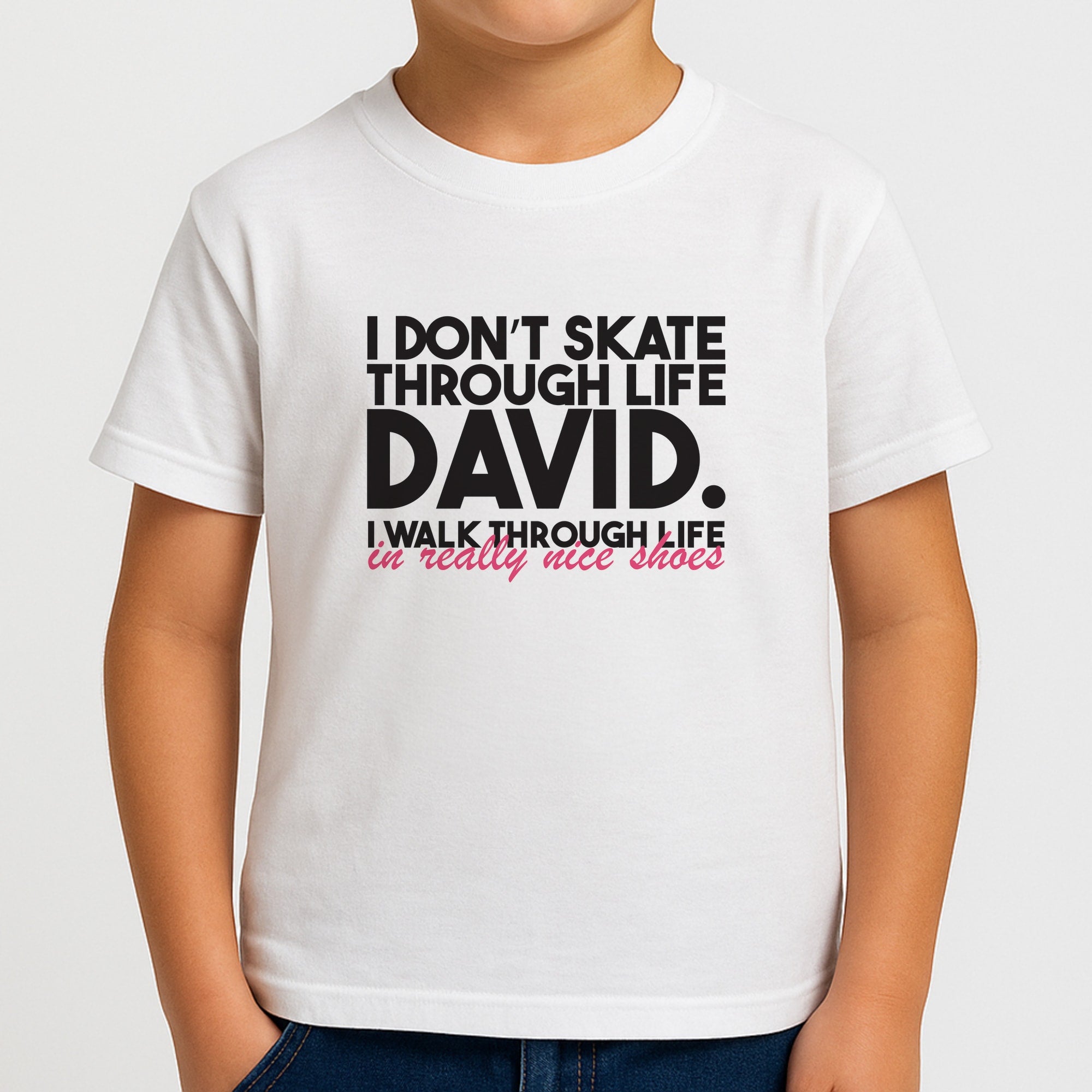 I Don't Skate Through Life David Boys T-Shirt