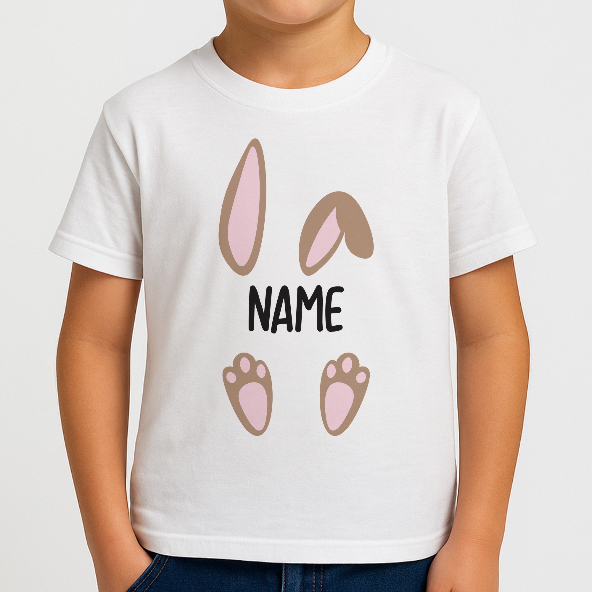 Brown Bunny Personalised Boys T-Shirt
