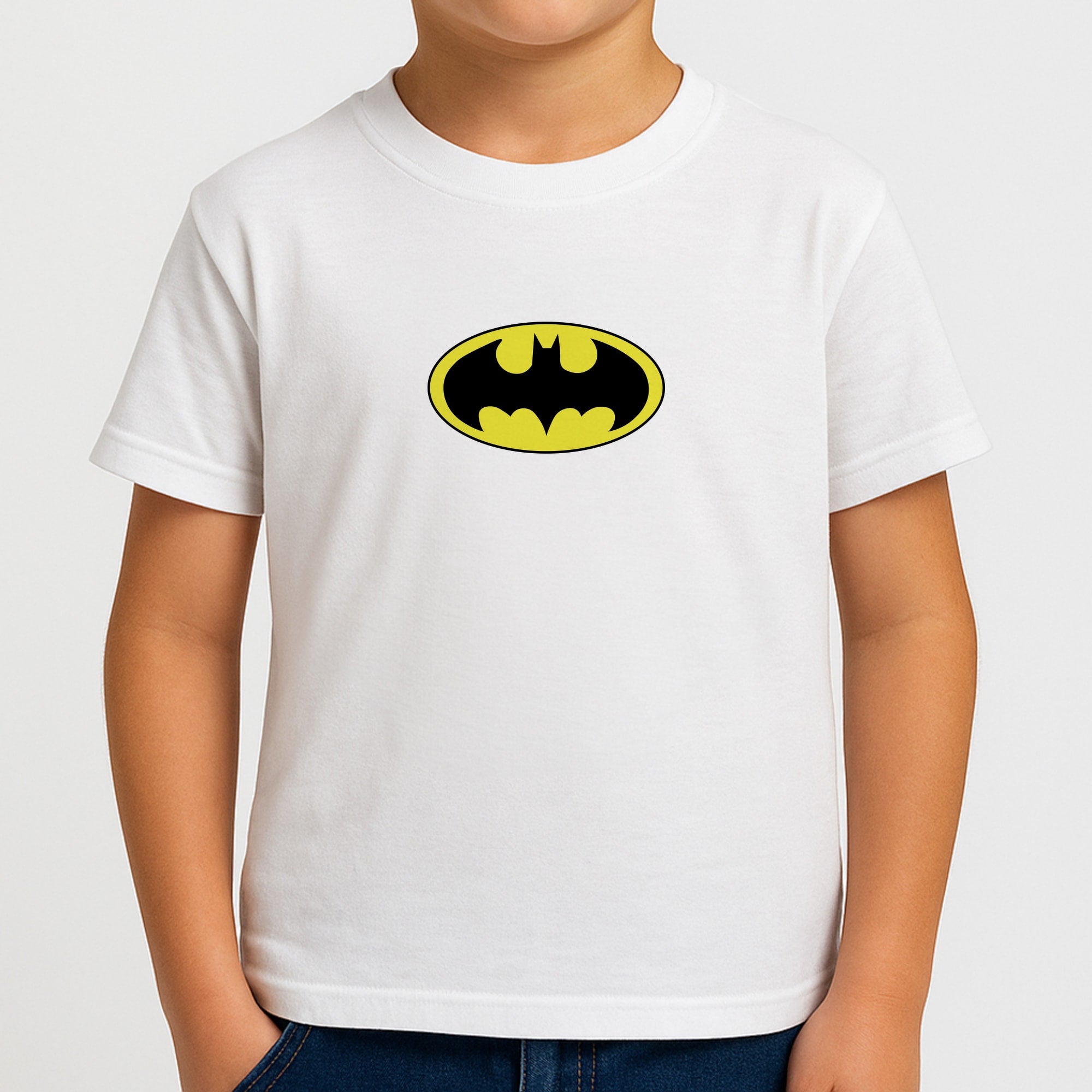 Black Bat Superhero Logo Boys T-Shirt
