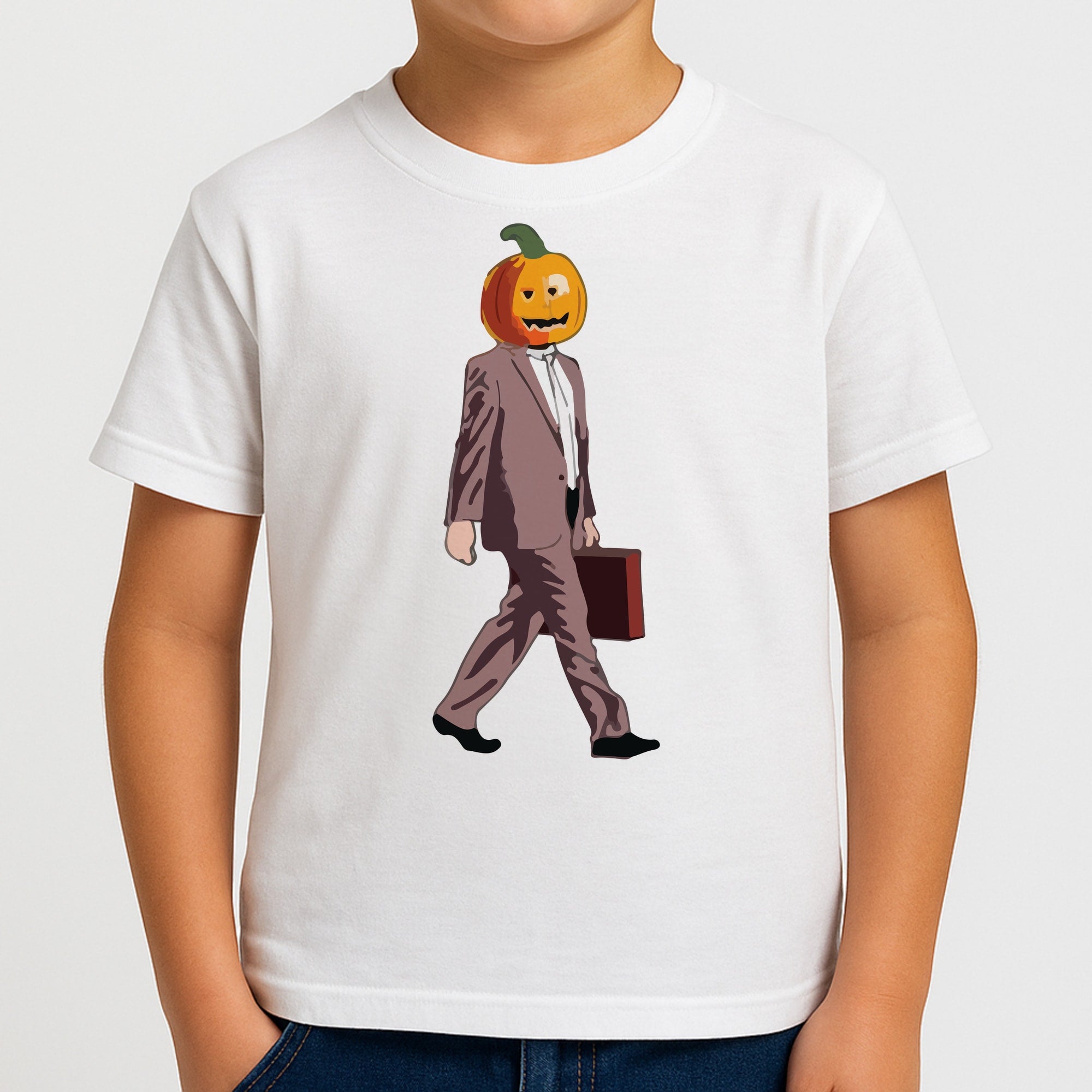 Dwight Pumpkin Head Kids T-Shirt
