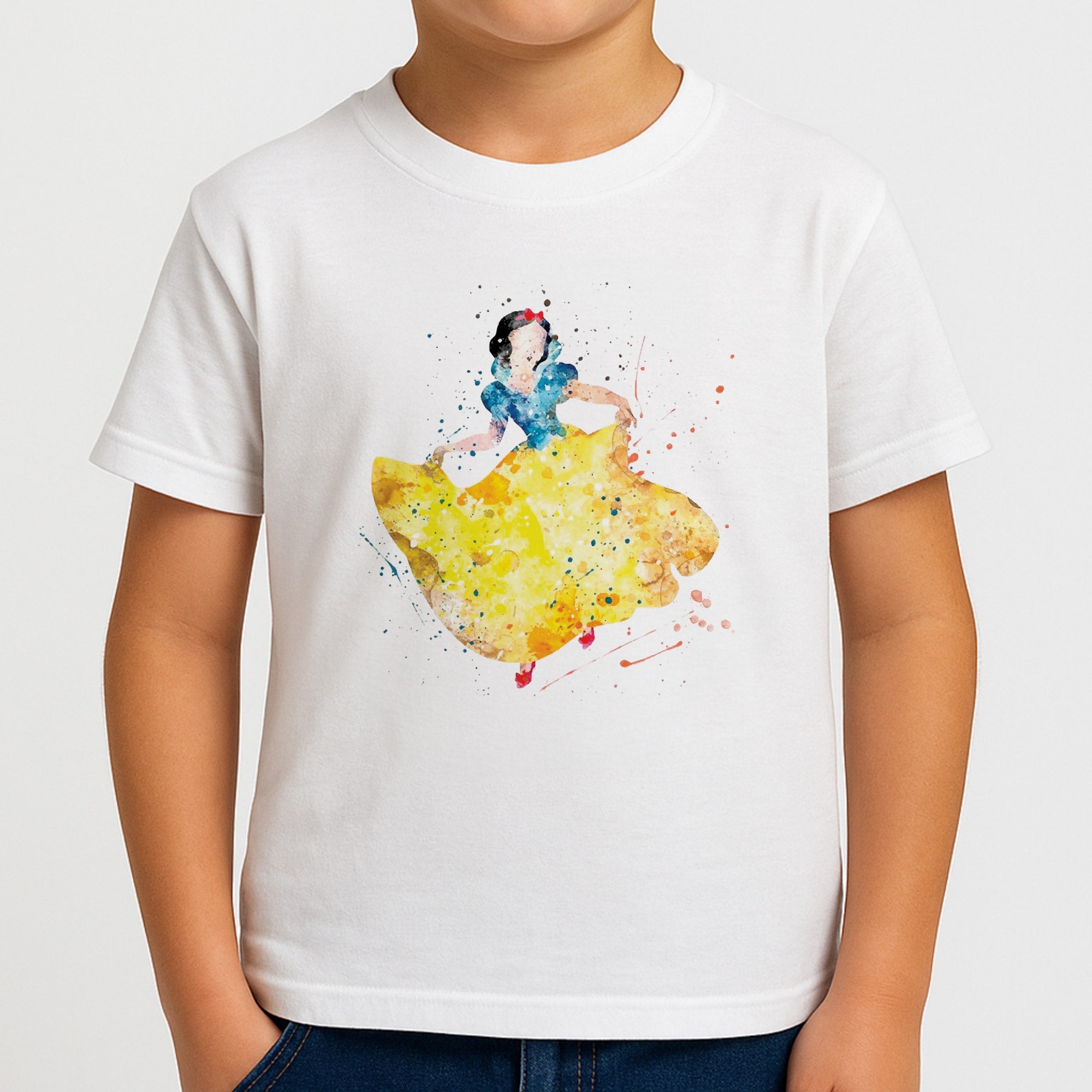 Watercolour Snow White Fairytale Kids T-Shirt