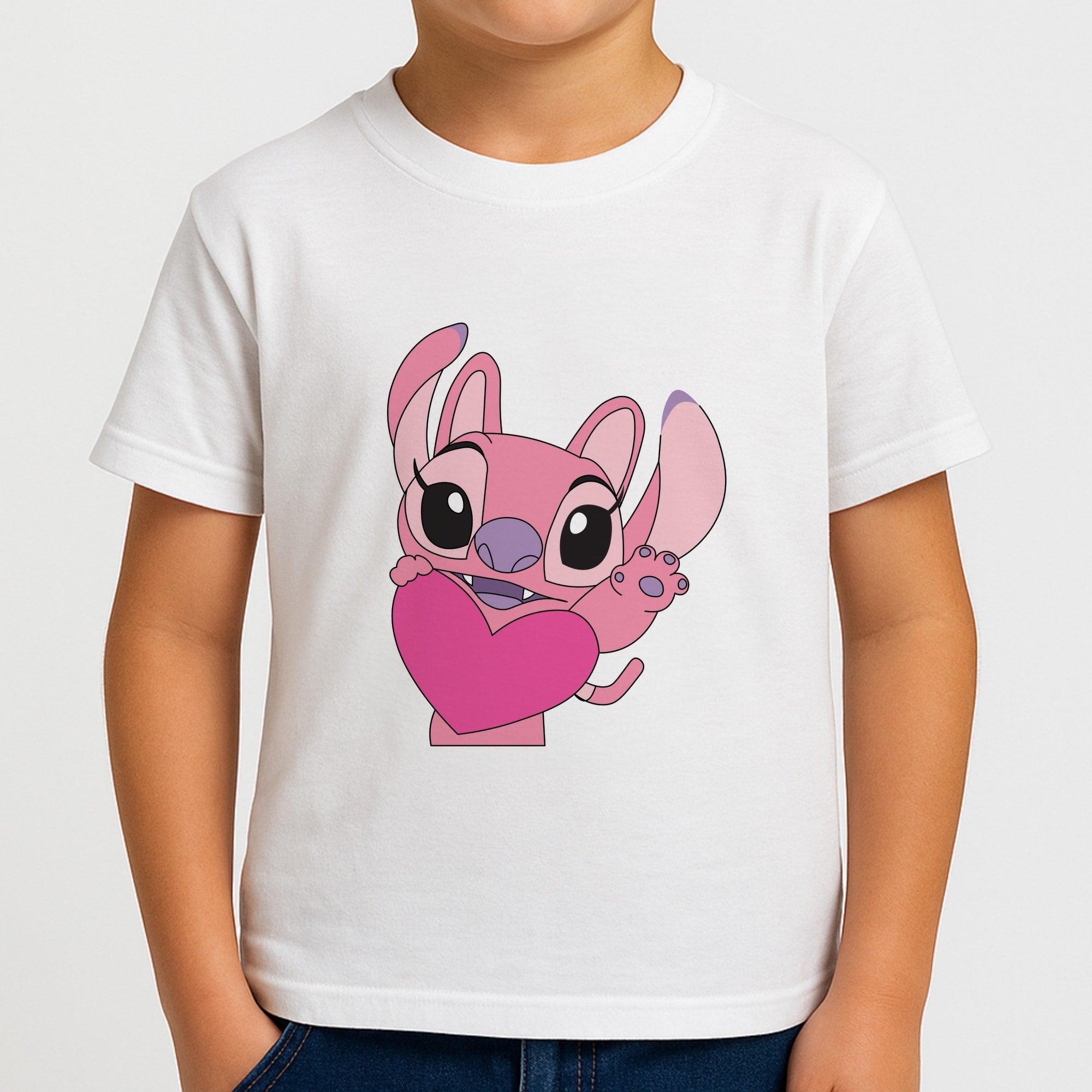 Holding Heart - Pink Alien Boys T-Shirt