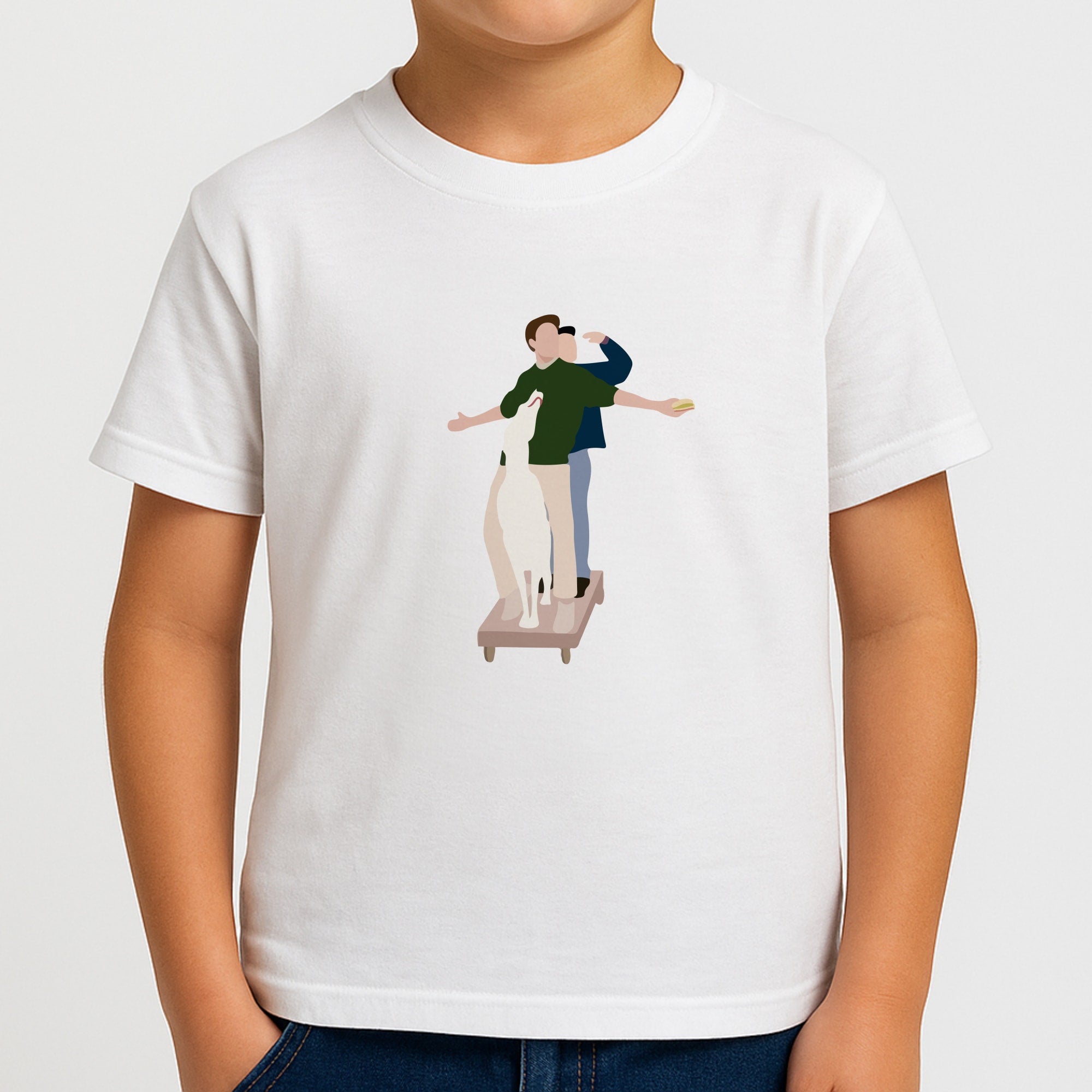 Two Men And A Dog Boys T-Shirt