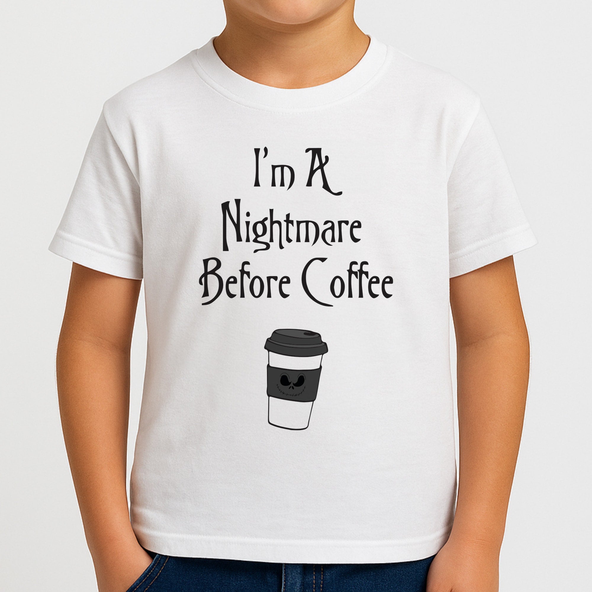 I'm A Nightmare Before Coffee Boys T-Shirt