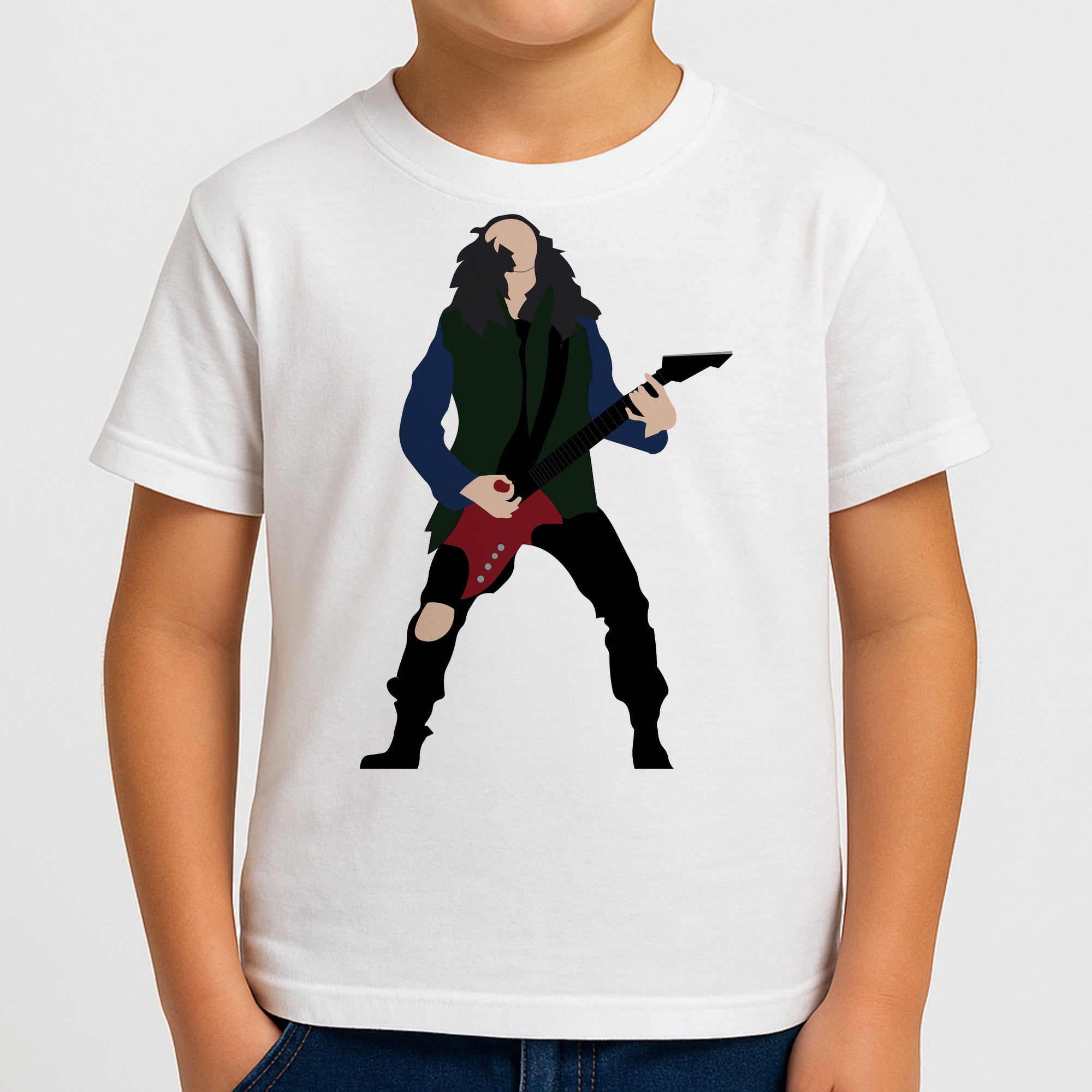 Eddie Munson Playing Guitar Kids T-Shirt