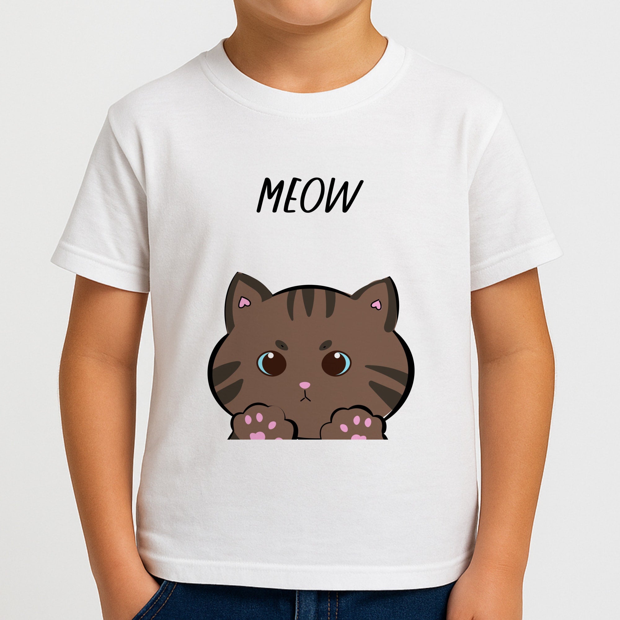 Meow Purple - Cats Boys T-Shirt