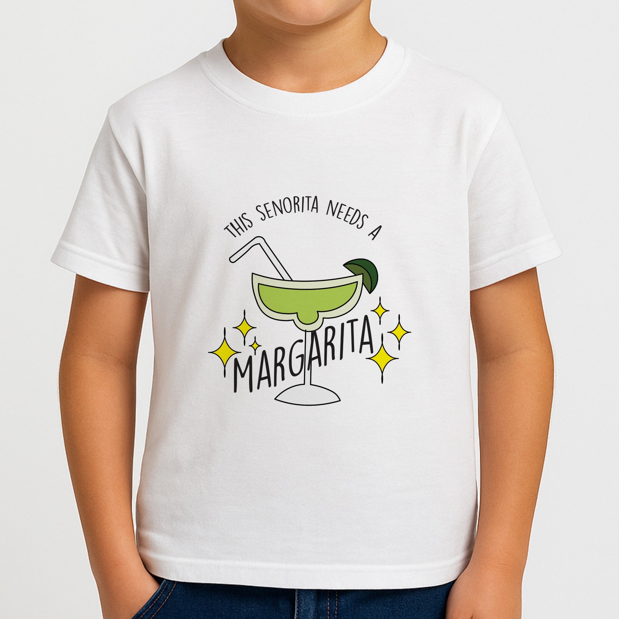 This Senorita Needs A Margarita - Funny Quotes Boys T-Shirt