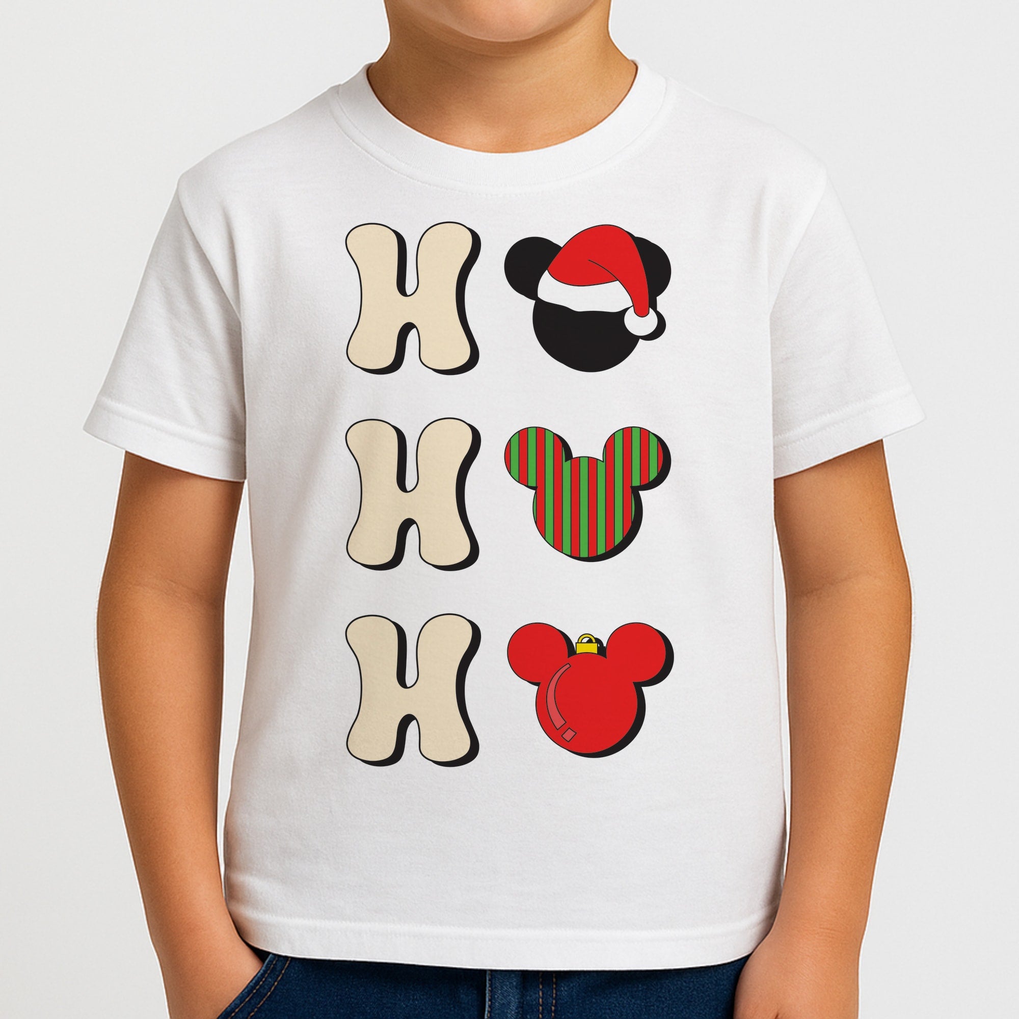 Ho Ho Ho Mickey Boys T-Shirt