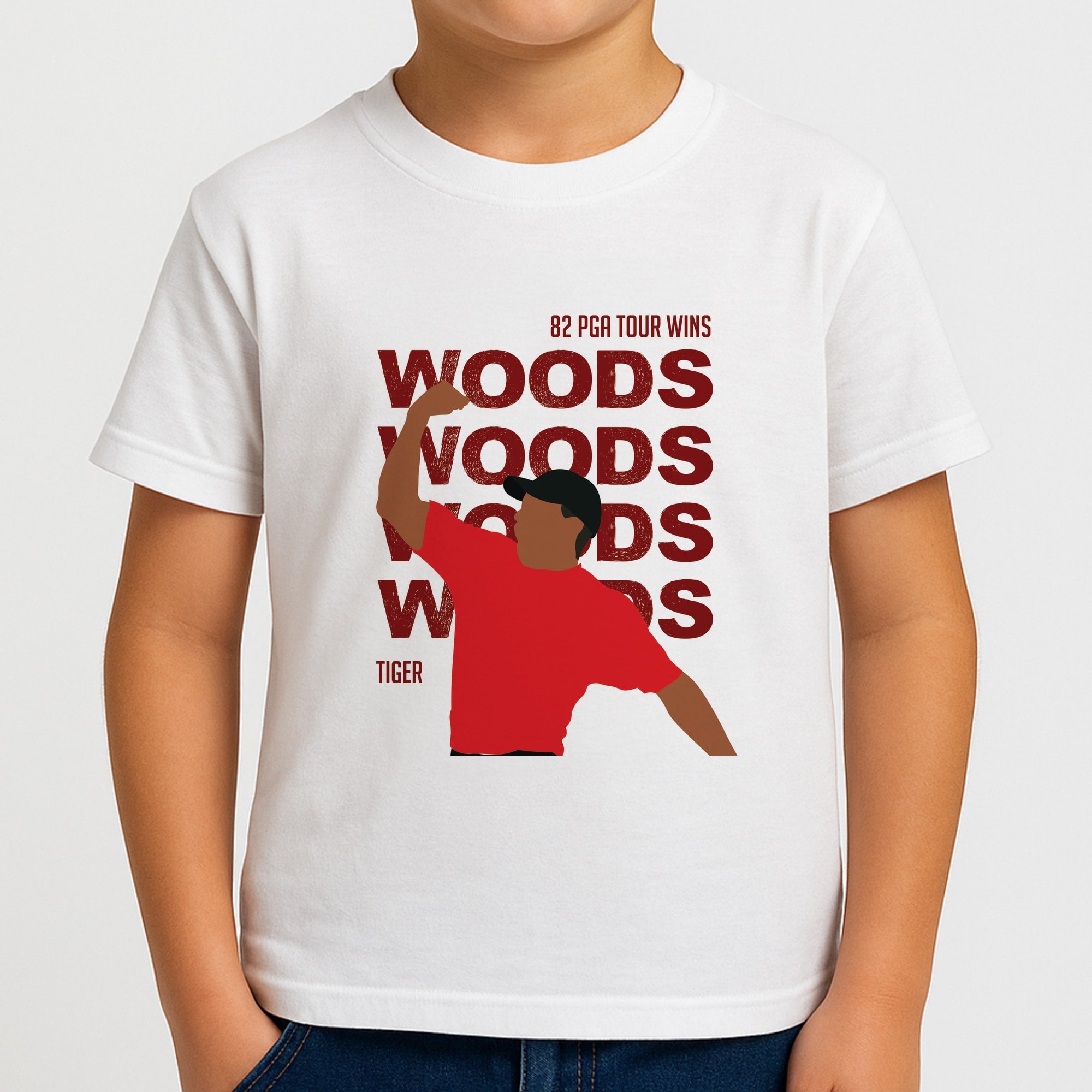 Woods Dark Red Boys T-Shirt